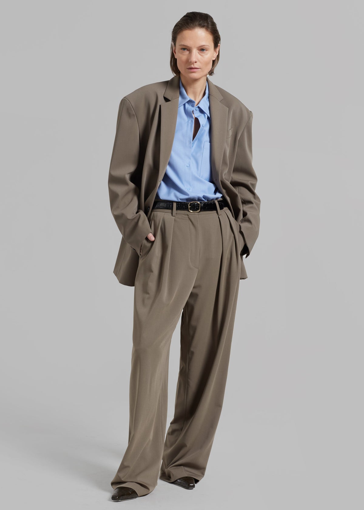 Tansy Pleated Trousers - Olive β view 10 of 13