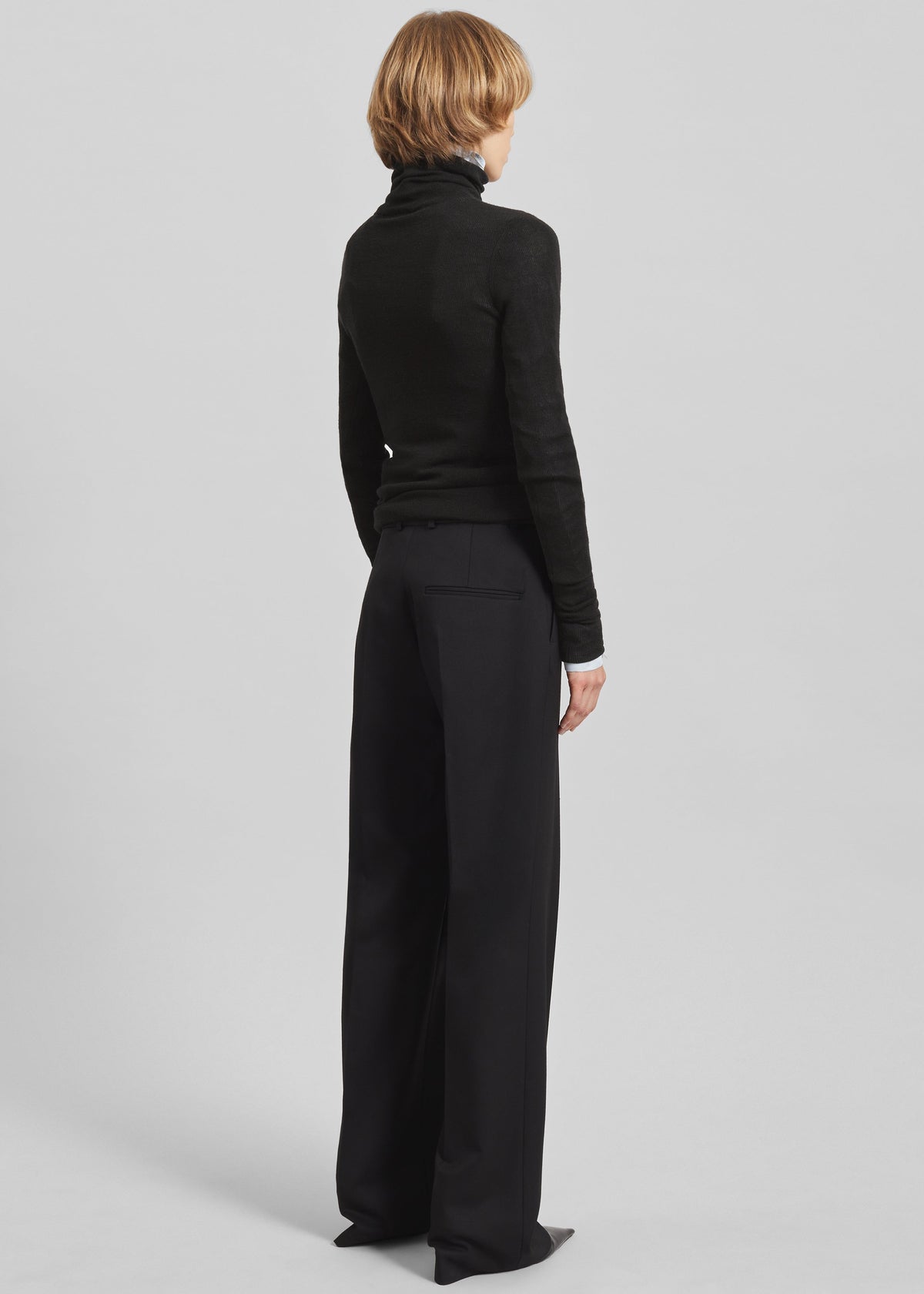 Utica Thin Turtleneck Sweater - Black – view 8 of 9