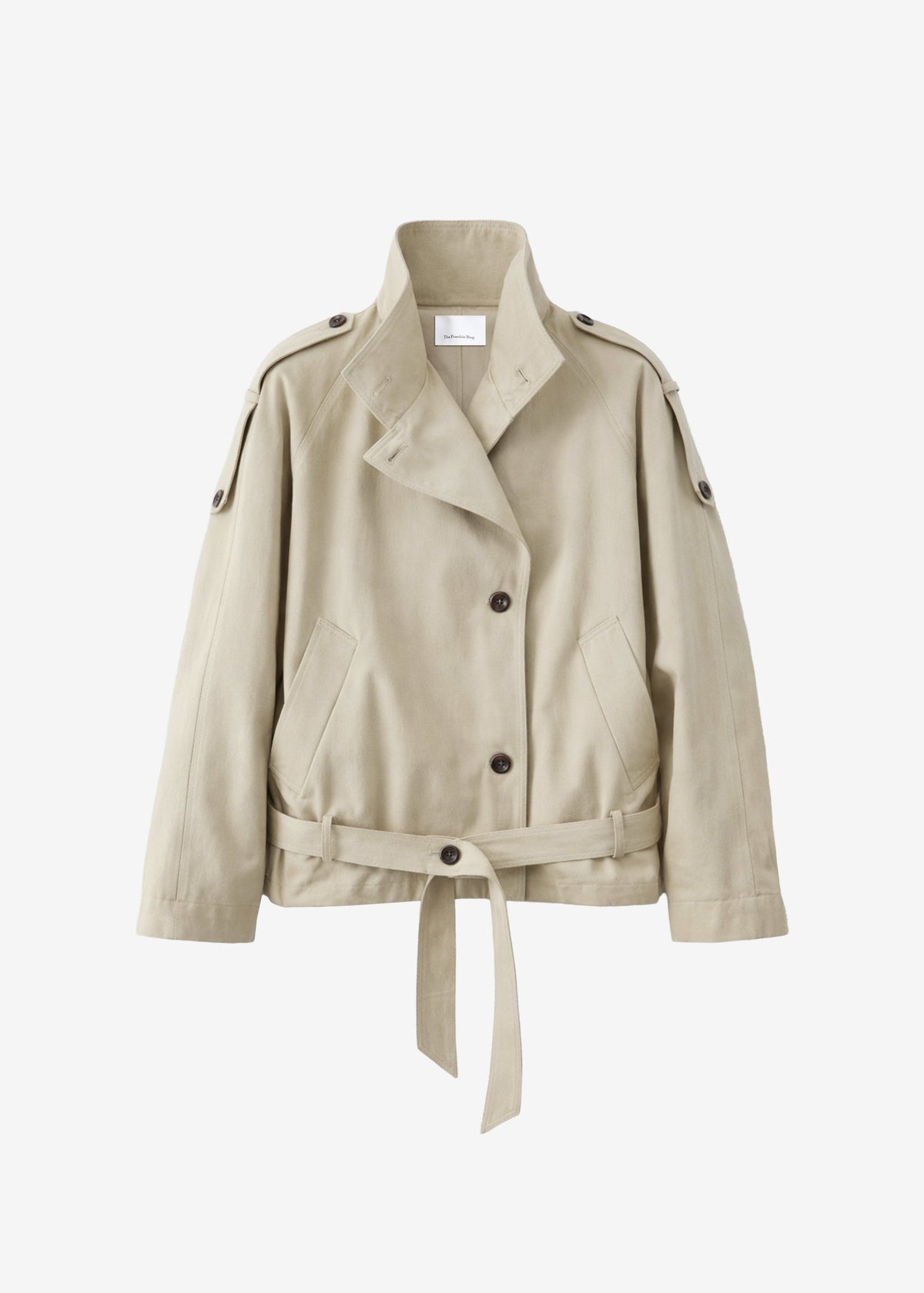 Vallby Belted Short Trench - Beige β view 7 of 7