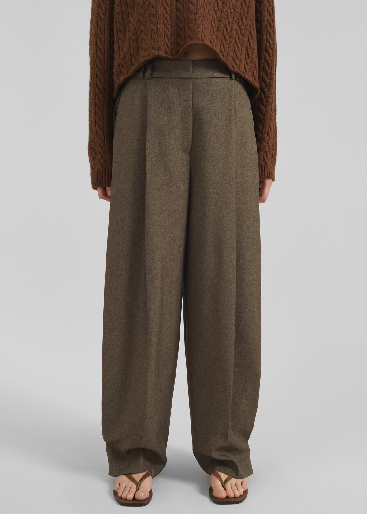 Vallsta Tailored Trousers - Brown Melange β view 3 of 10