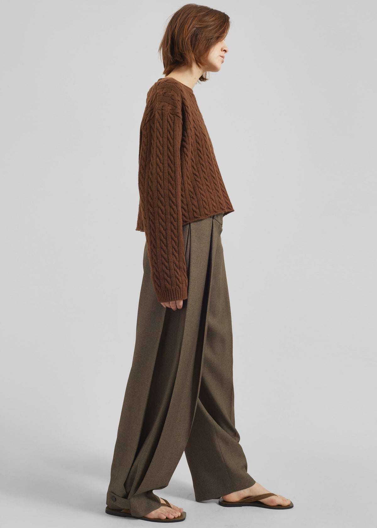 Vallsta Tailored Trousers - Brown Melange β view 7 of 10