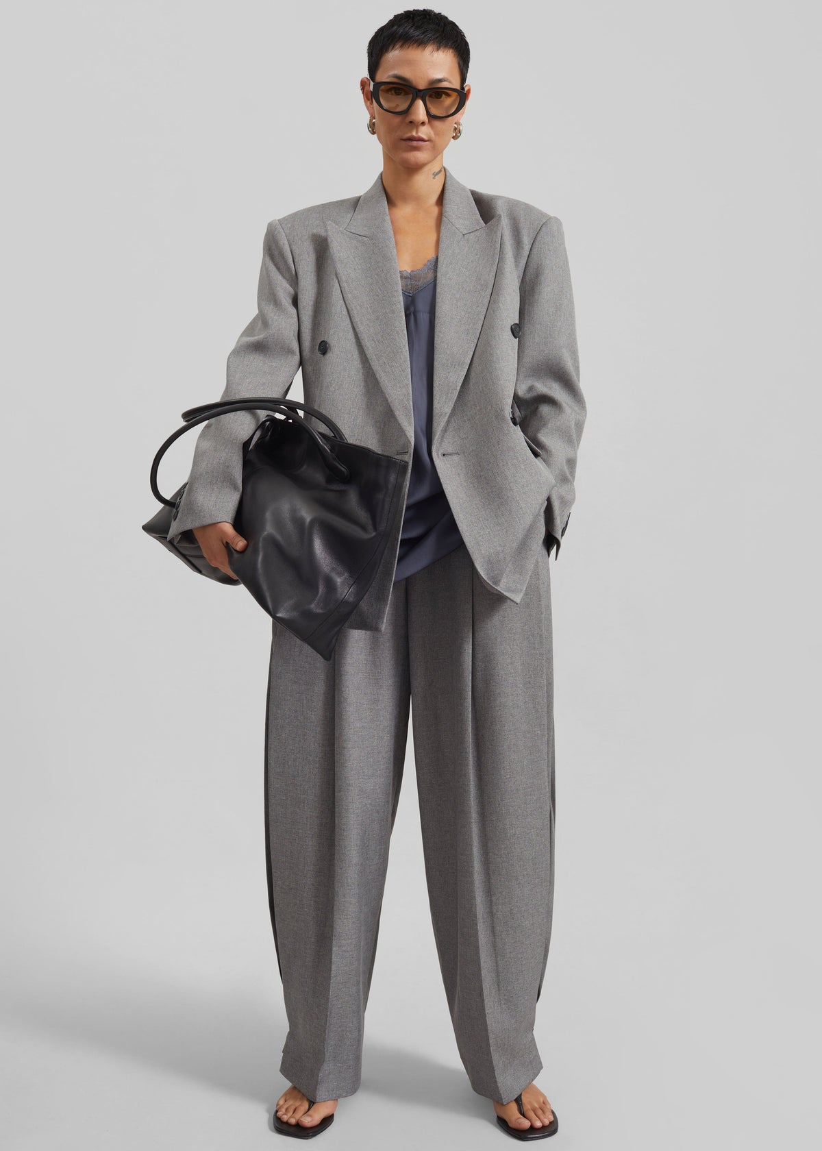 Vallsta Tailored Trousers - Grey Melange β view 5 of 10