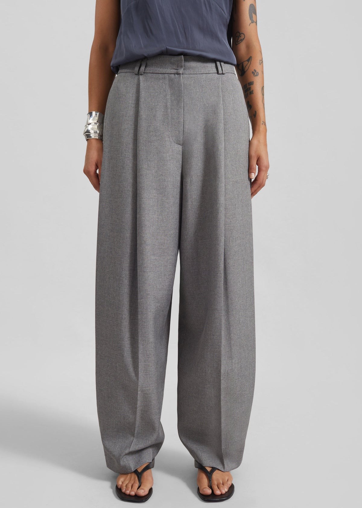 Vallsta Tailored Trousers - Grey Melange β view 6 of 10