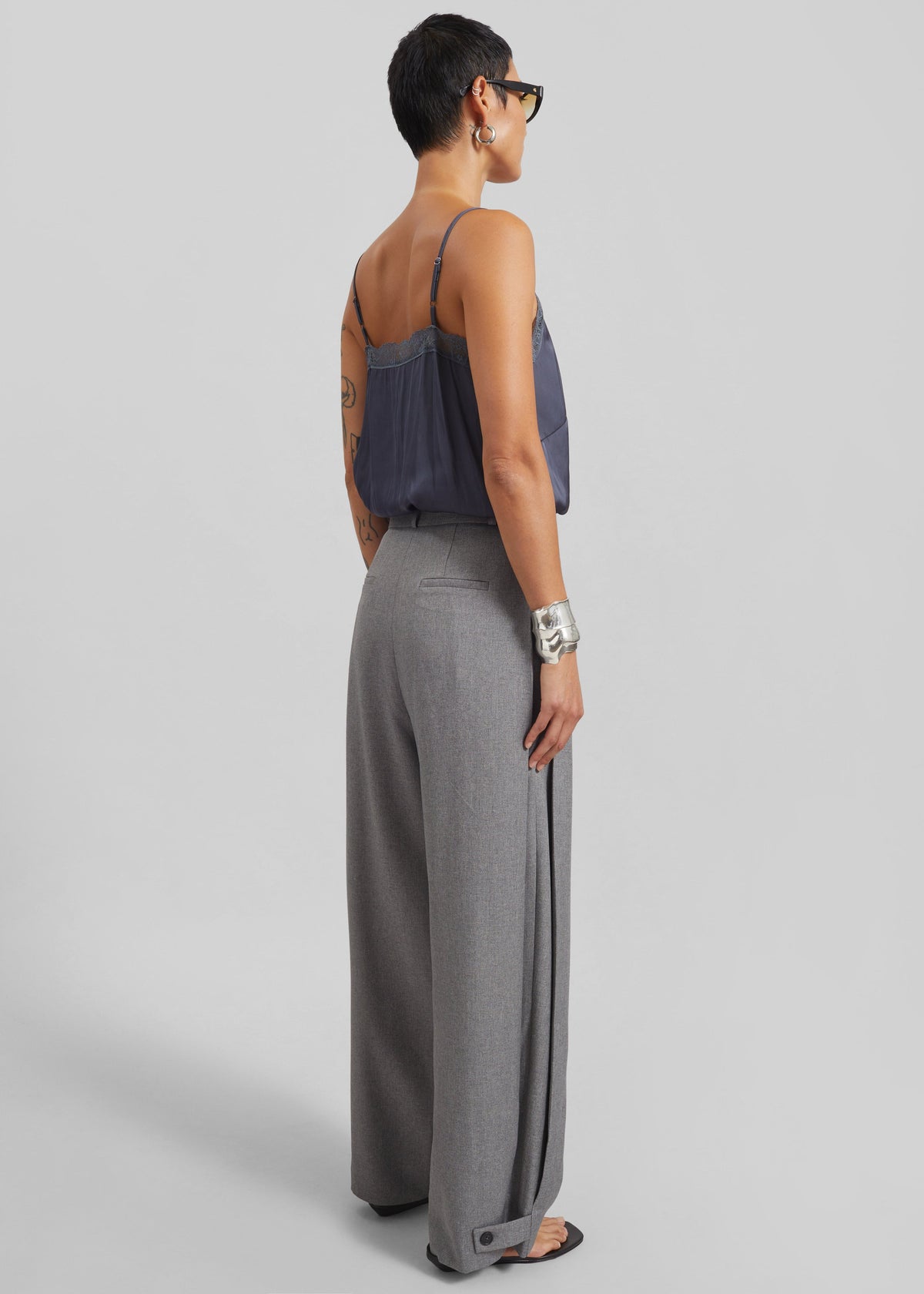 Vallsta Tailored Trousers - Grey Melange β view 9 of 10