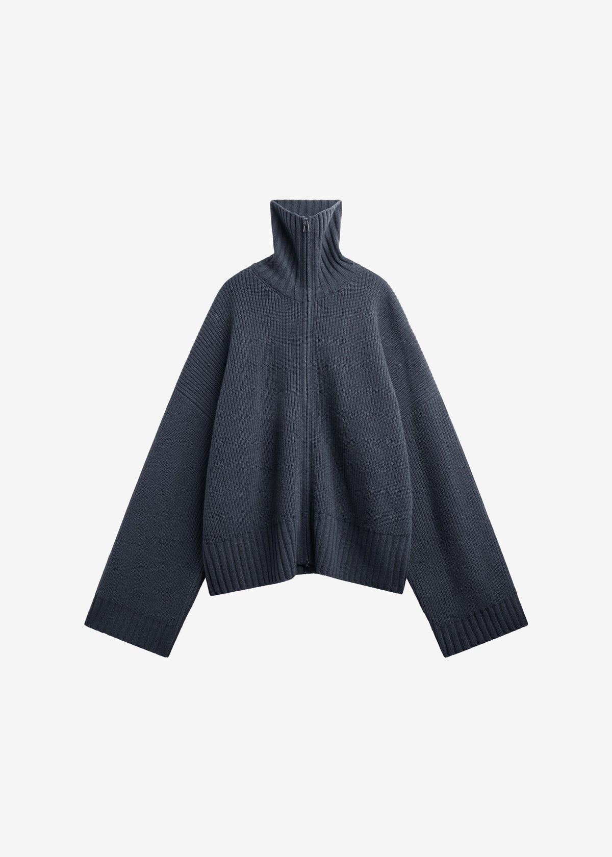 Veda Oversized Zip-Up Cardigan - Charcoal β view 7 of 7