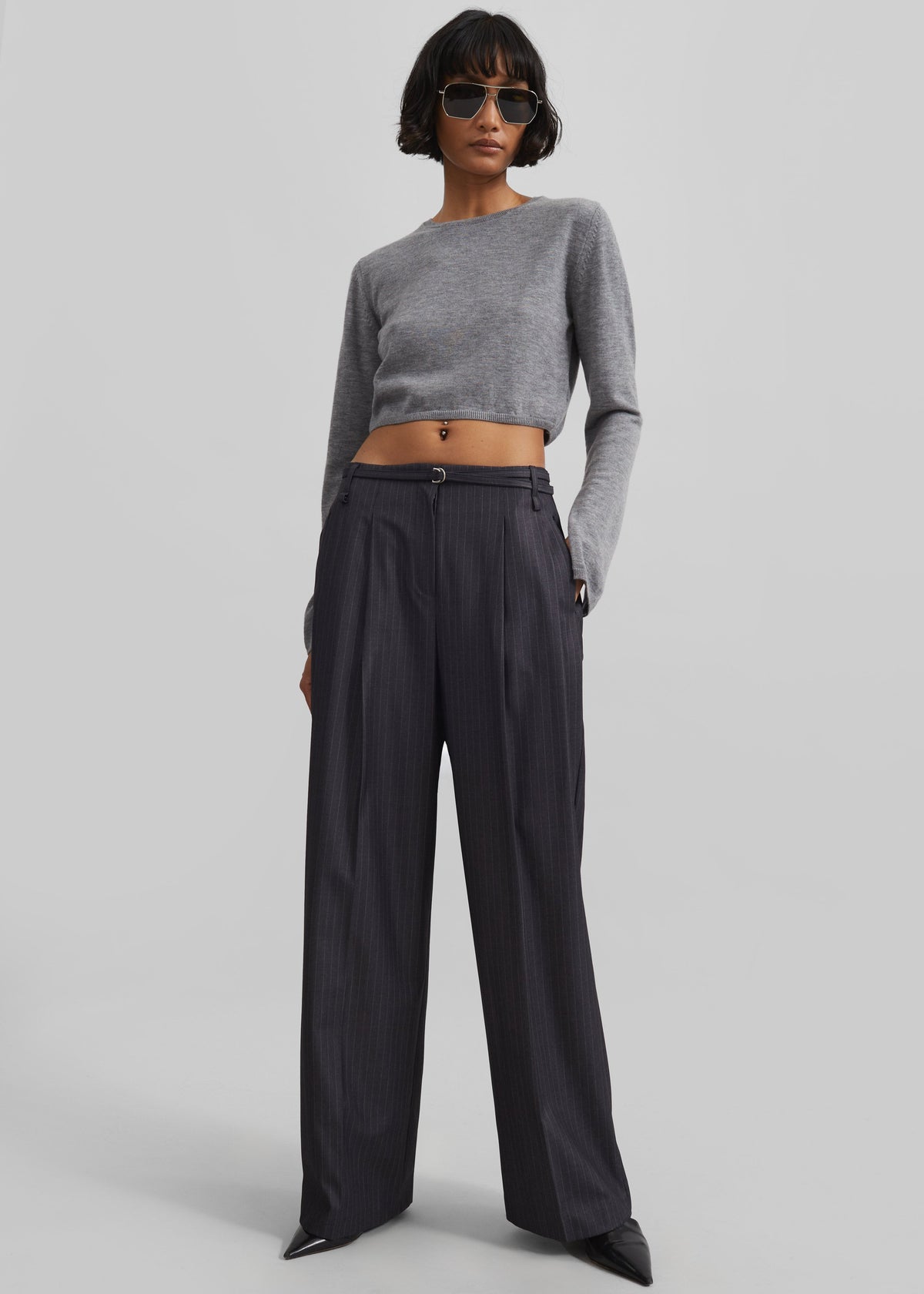 Veer Zip Cropped Sweater - Grey β view 4 of 7