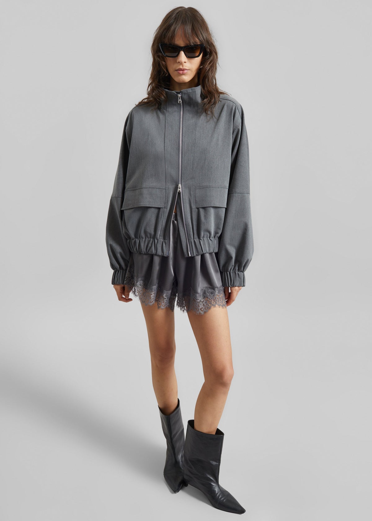 Veere Blouson Jacket - Grey β view 3 of 8