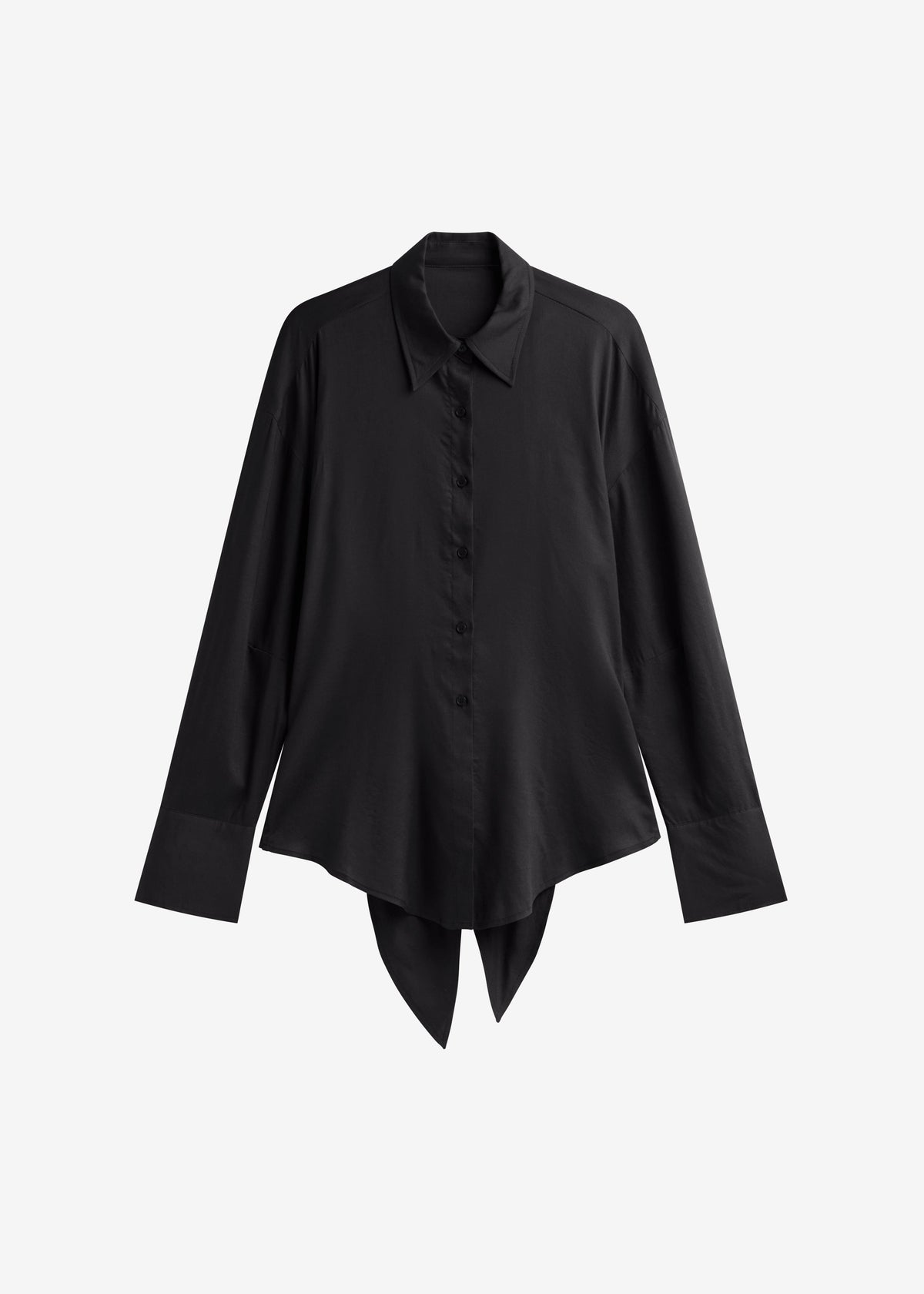 Velia Cut-Out Back Shirt - Black β view 6 of 6
