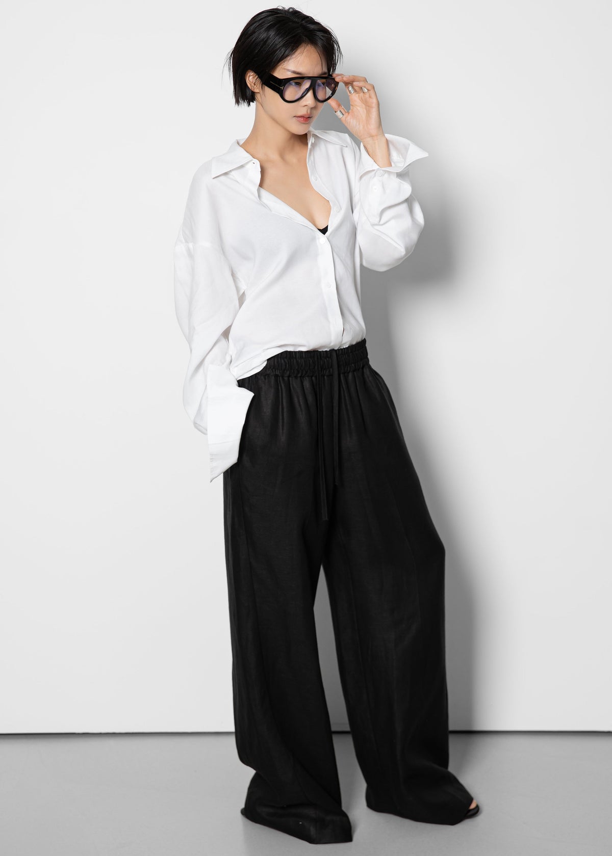 Velia Cut-Out Back Shirt - White β view 4 of 6