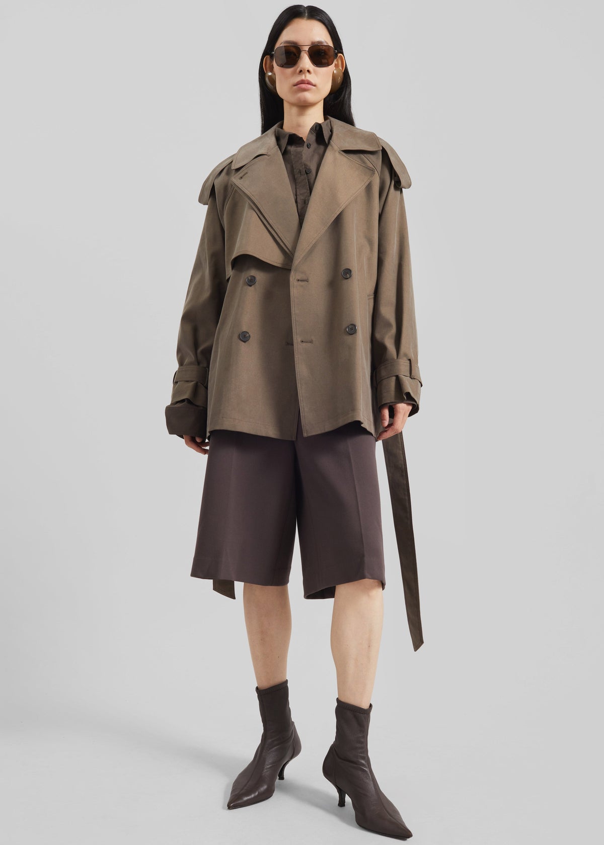 Vesoul Short Trench - Brown β view 3 of 8