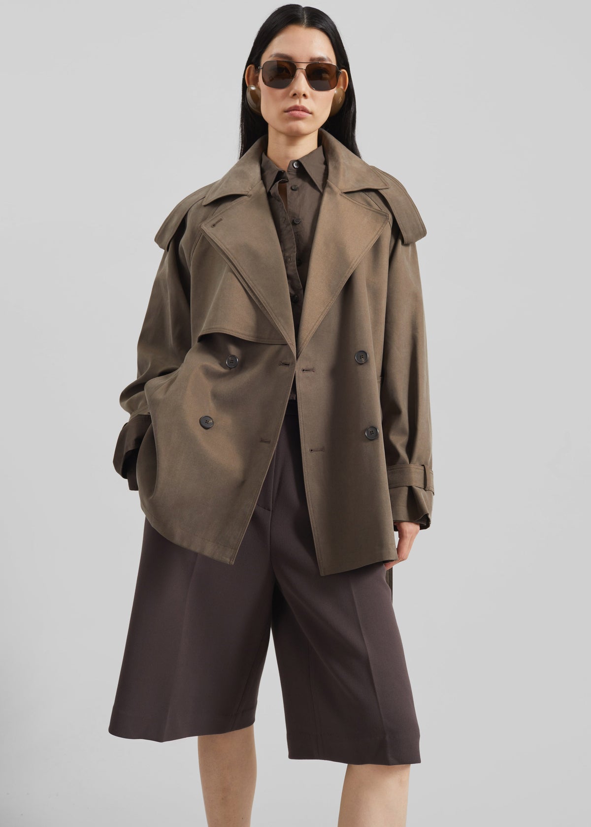 Vesoul Short Trench - Brown β view 1 of 8