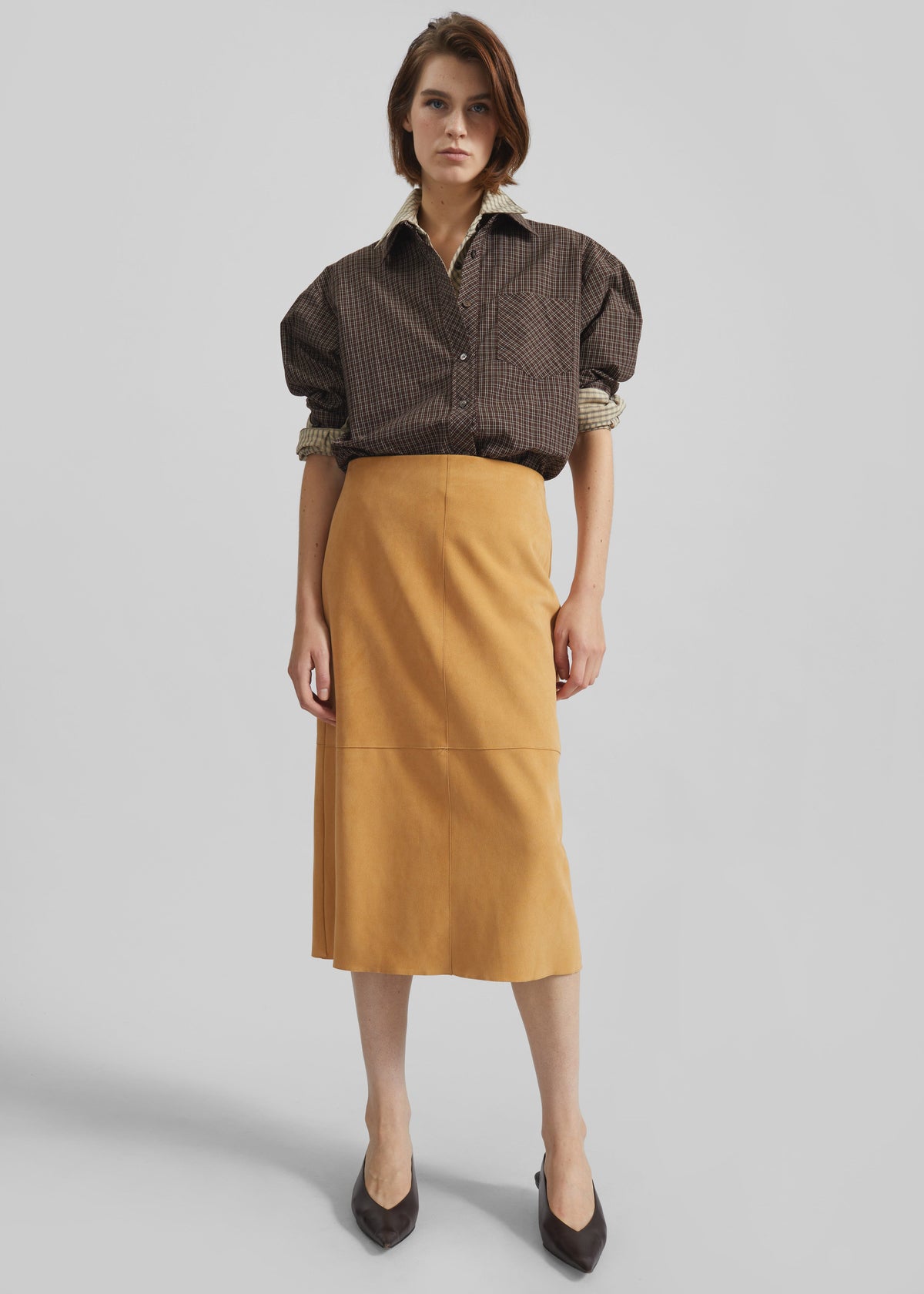 Vesta Cotton Shirt - Brown Plaid β view 5 of 7