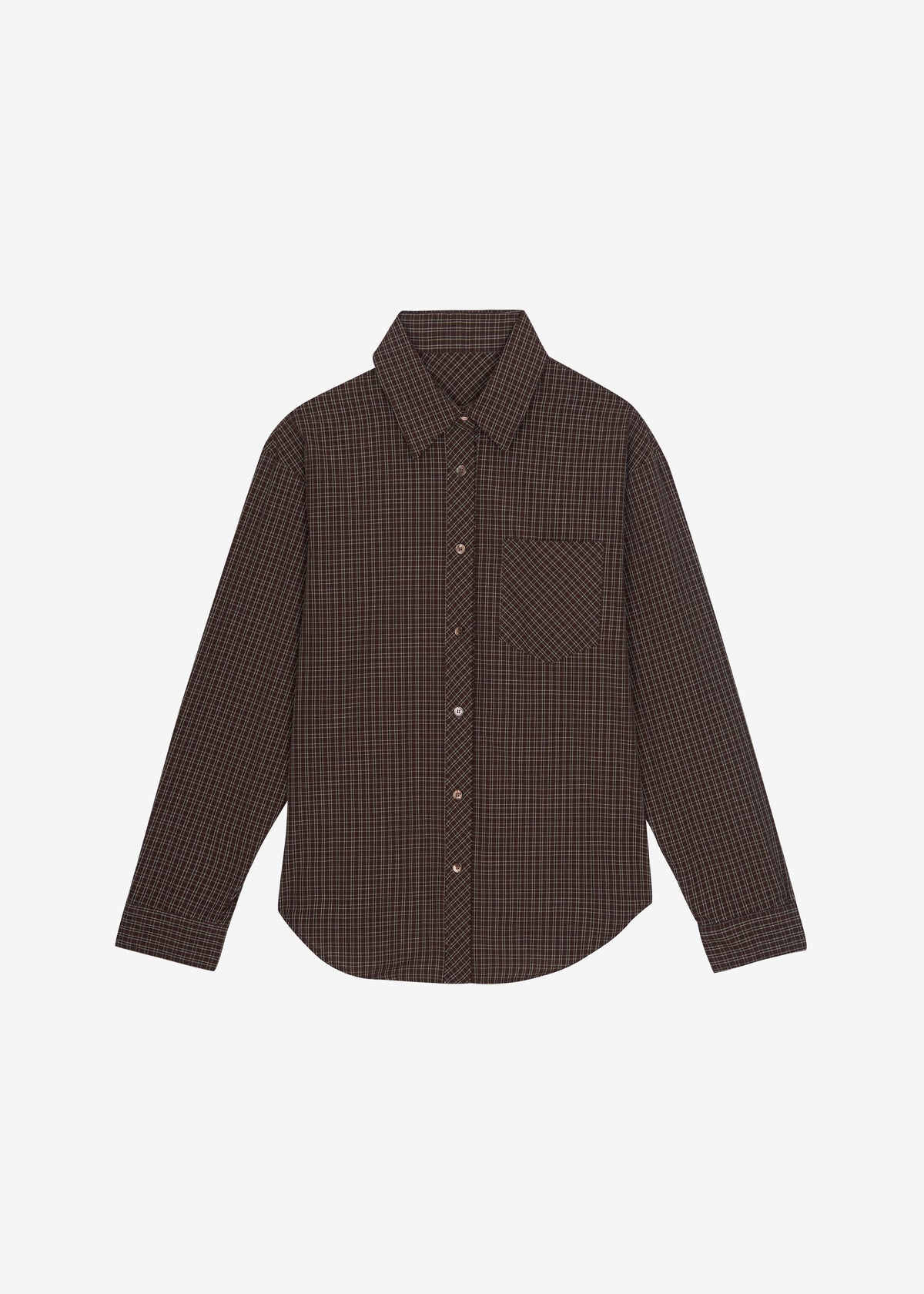 Vesta Cotton Shirt - Brown Plaid β view 7 of 7