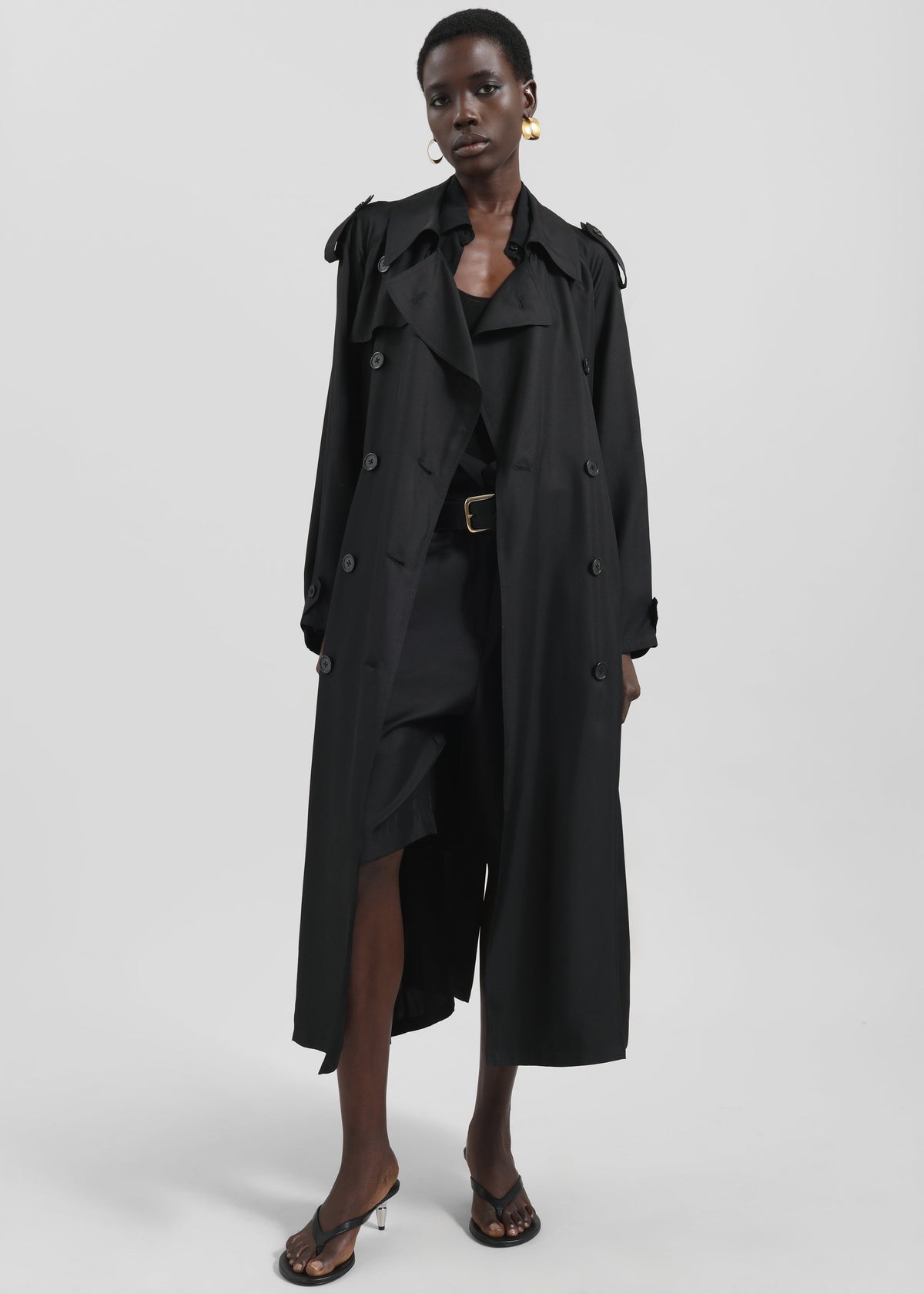 Veyron Silk Trench - Black β view 3 of 7