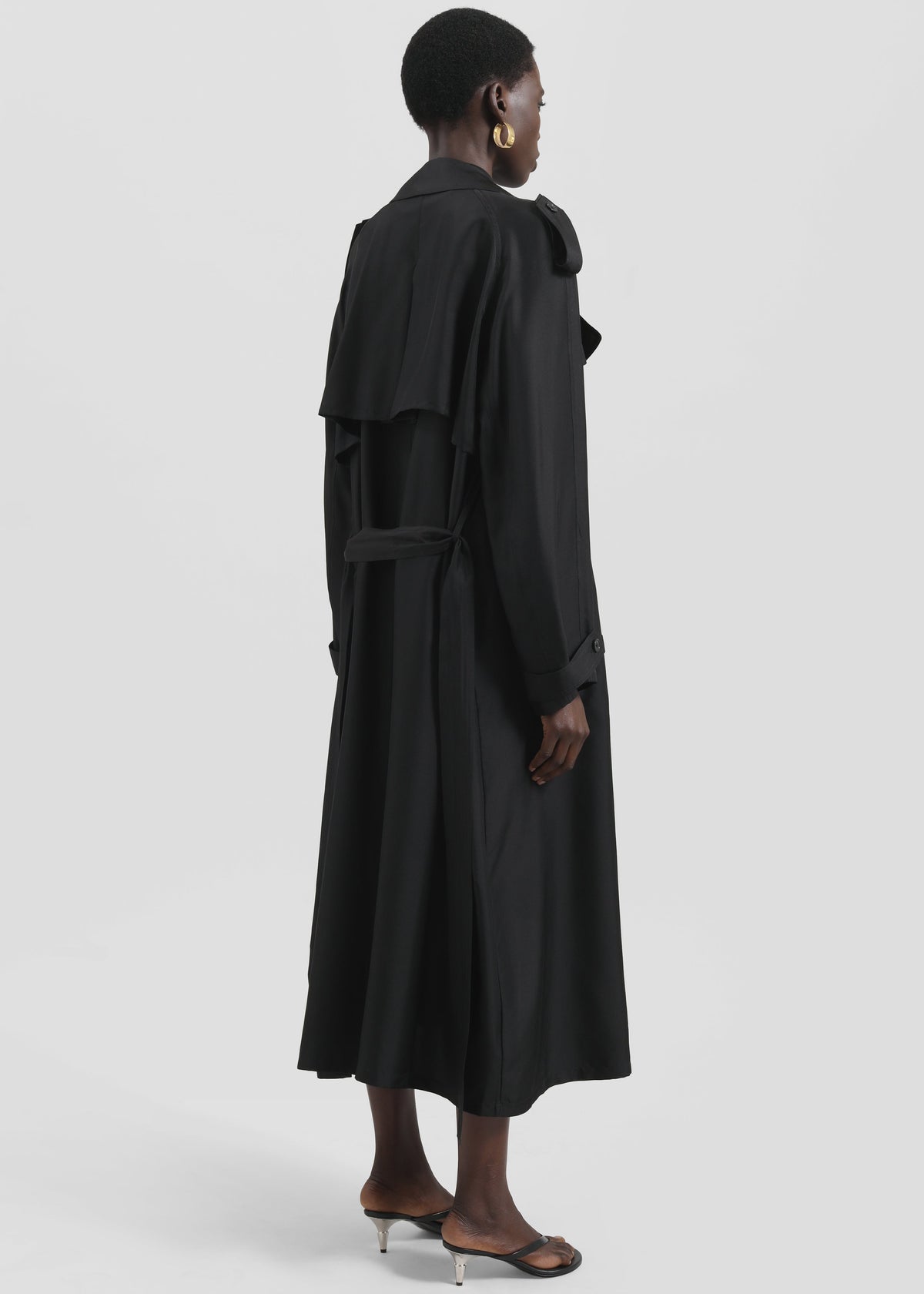 Veyron Silk Trench - Black β view 6 of 7