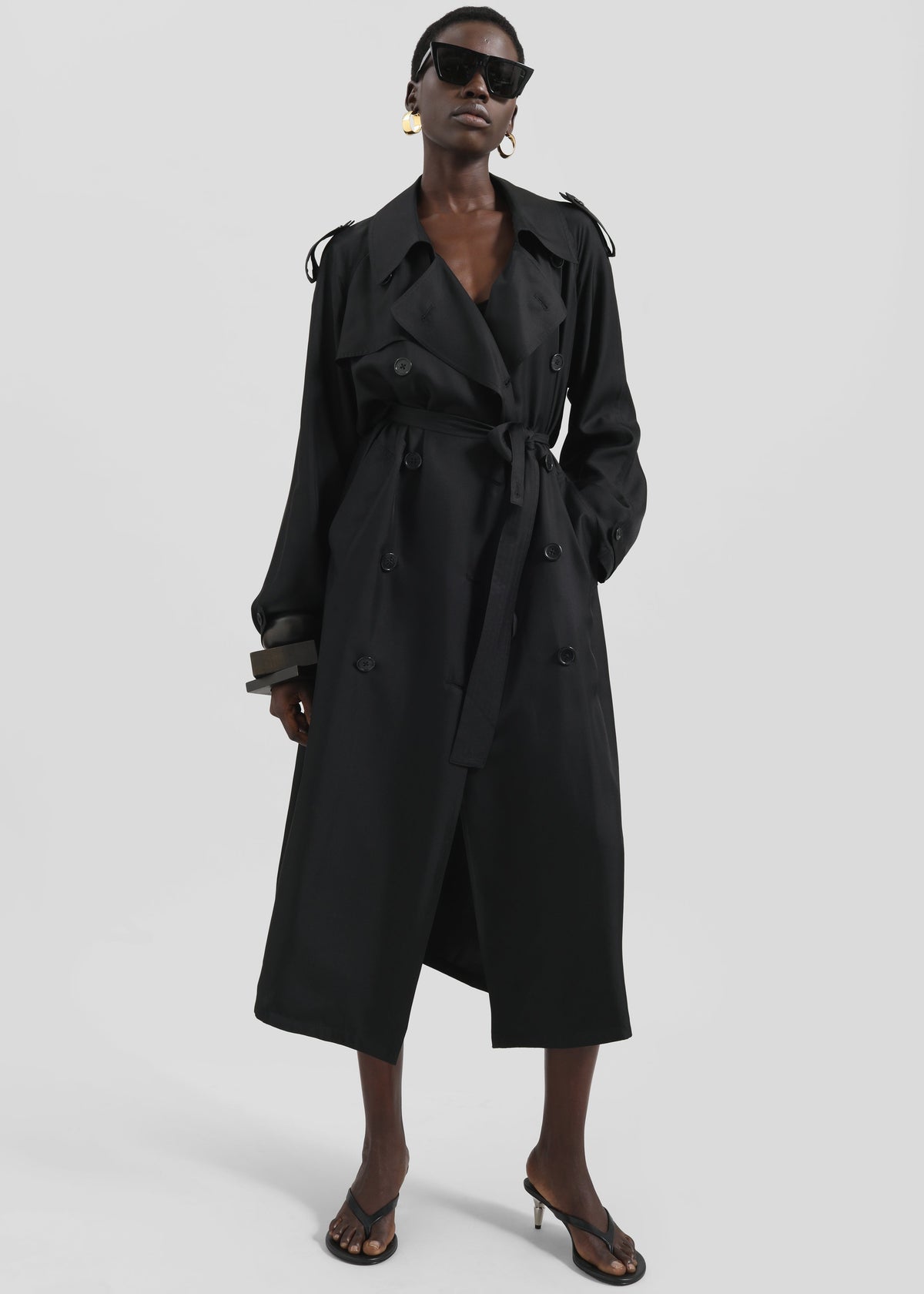 Veyron Silk Trench - Black β view 5 of 7