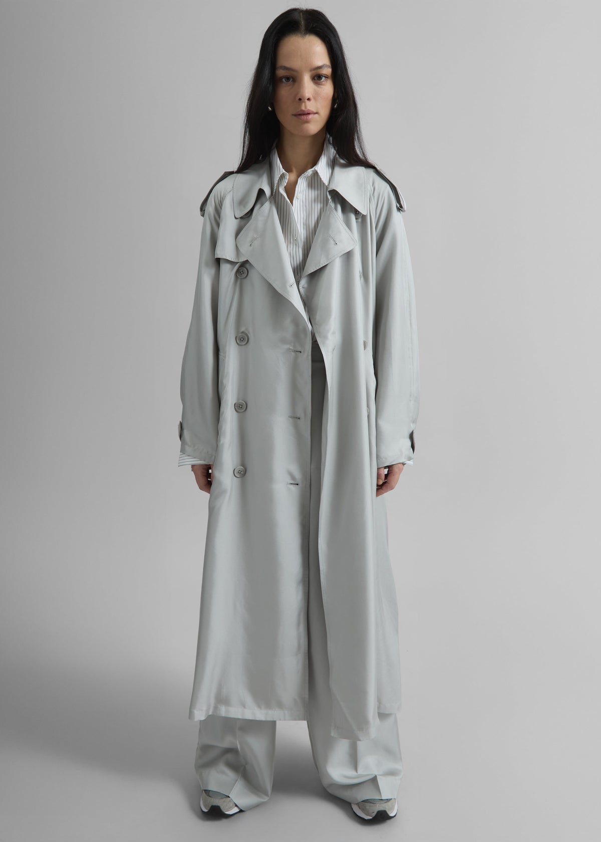 Veyron Silk Trench - Grey β view 5 of 8