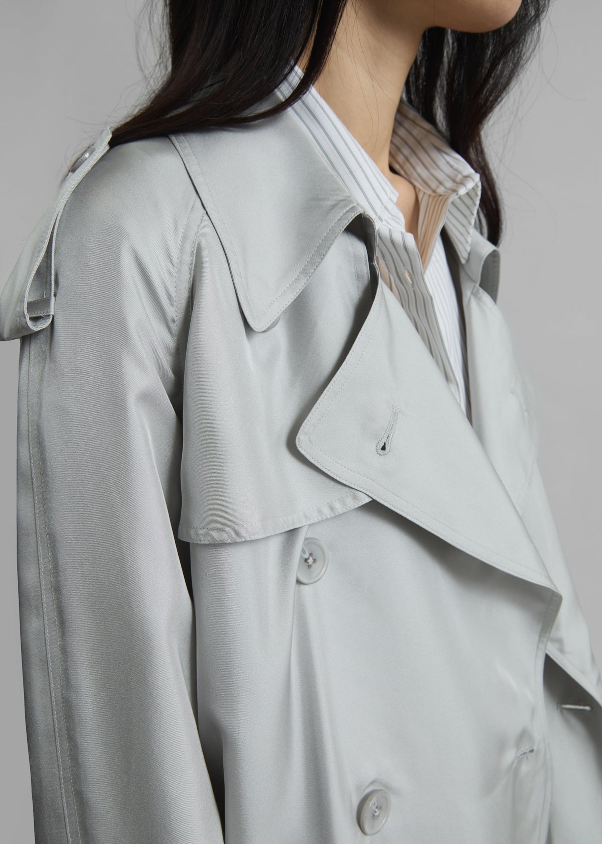Veyron Silk Trench - Grey β view 4 of 8