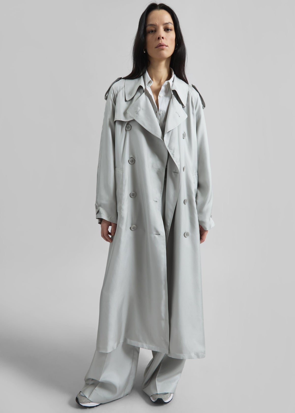 Veyron Silk Trench - Grey β view 7 of 8
