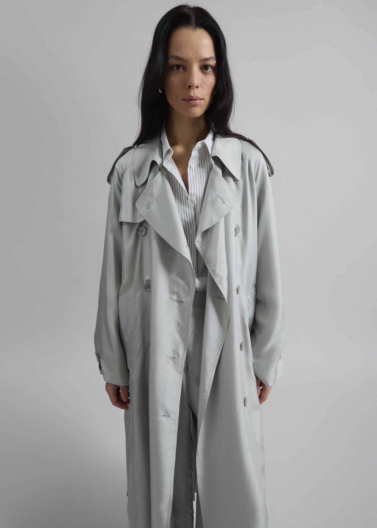 Veyron Silk Trench - Grey β view 3 of 8