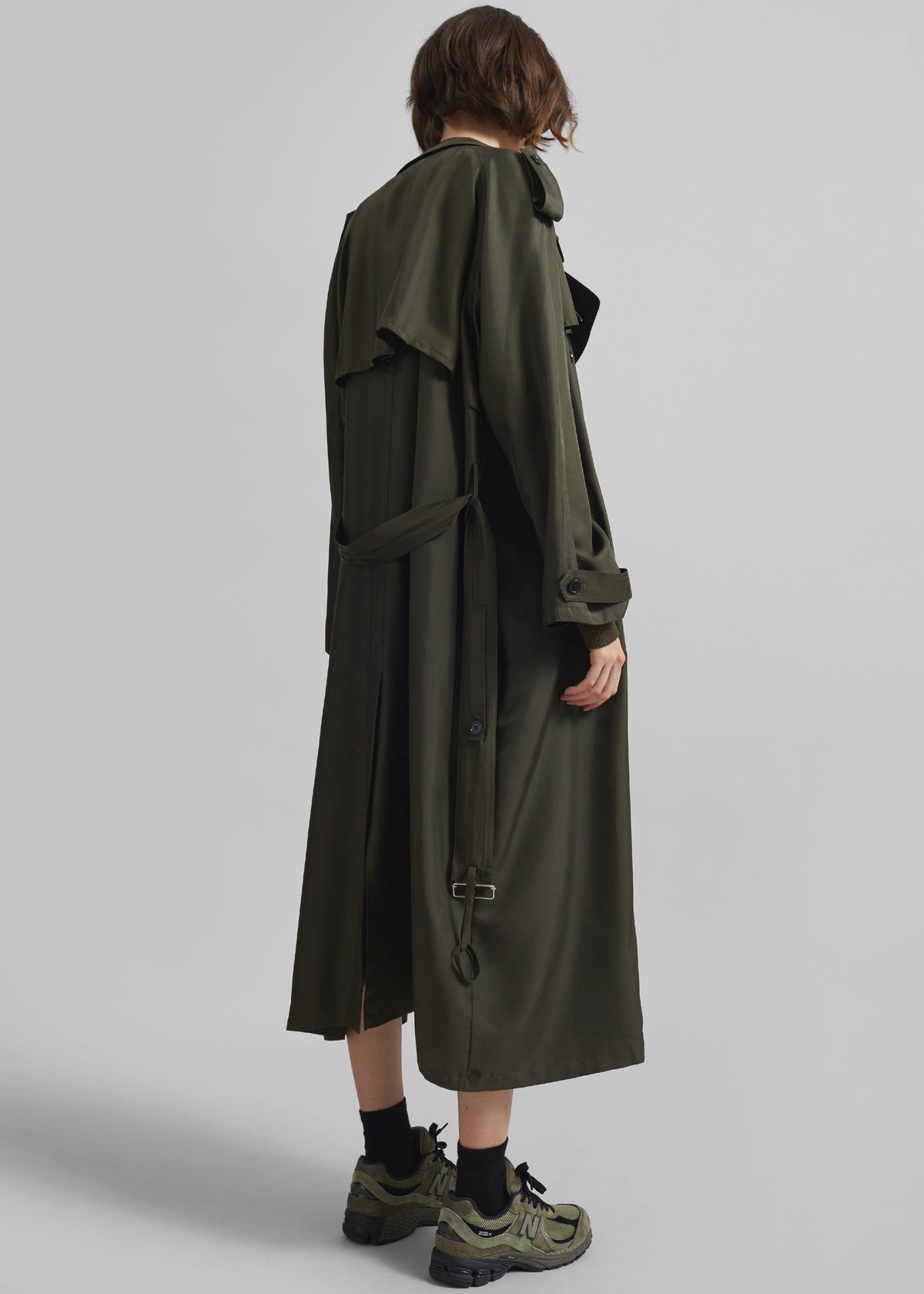 Veyron Silk Trench - Khaki β view 7 of 8