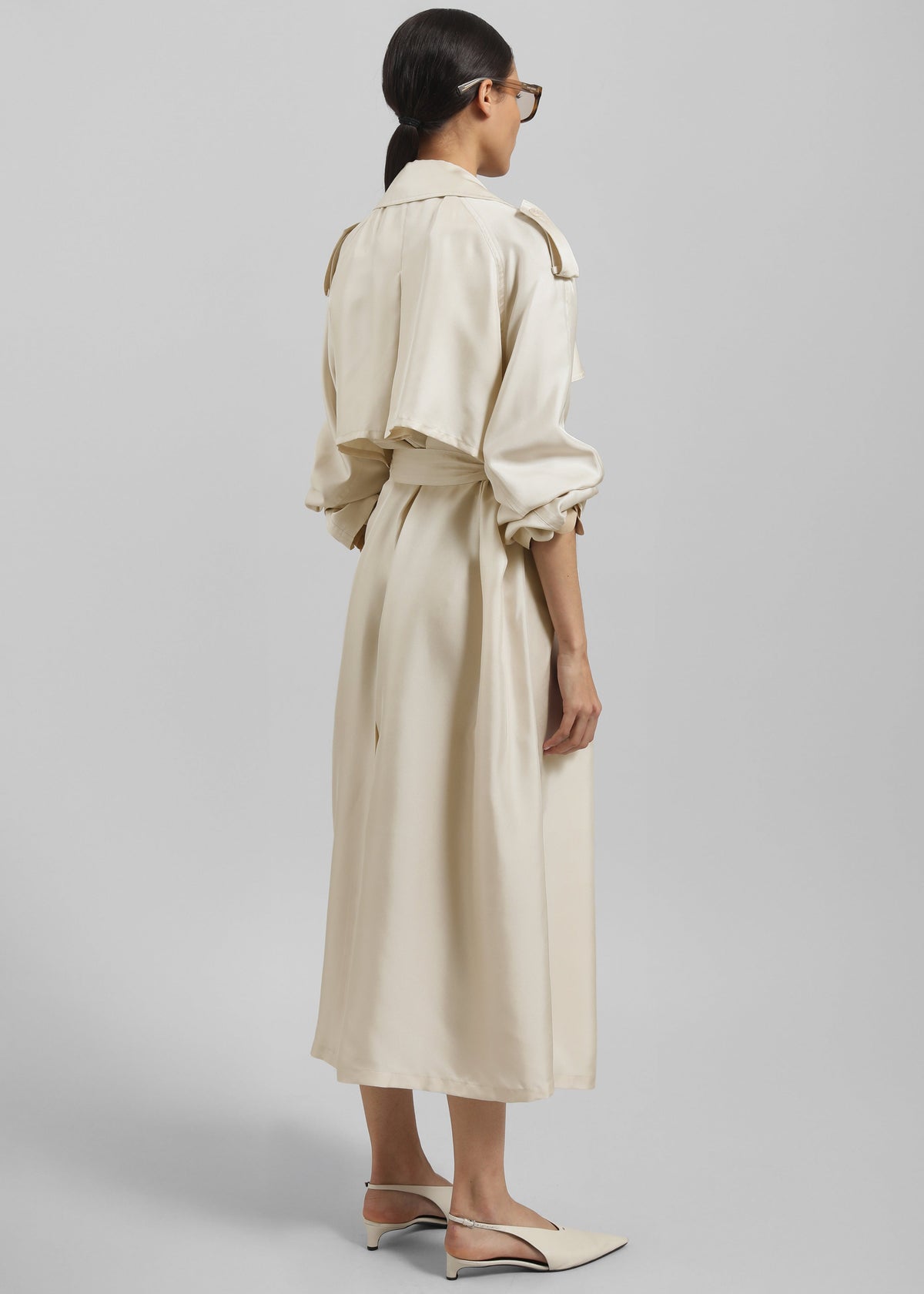 Veyron Silk Trench - Light Beige β view 7 of 8