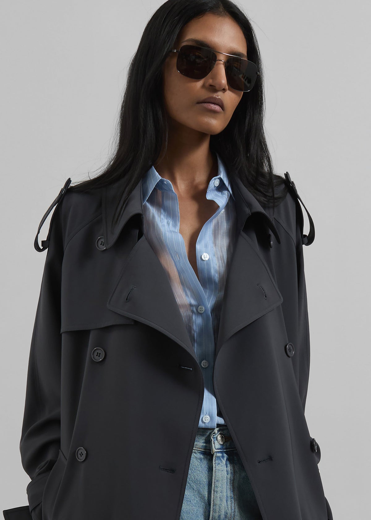 Veyron Trench Coat - Storm Grey β view 2 of 7