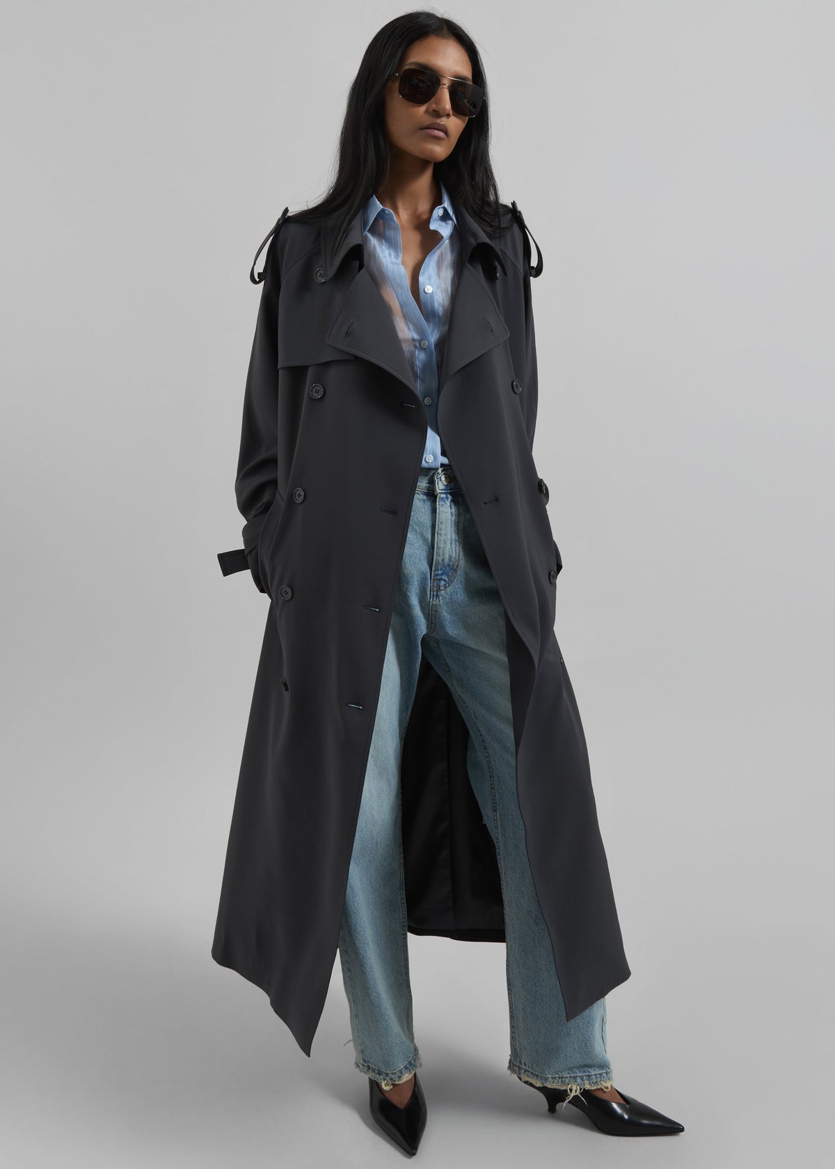 Veyron Trench Coat - Storm Grey β view 1 of 7