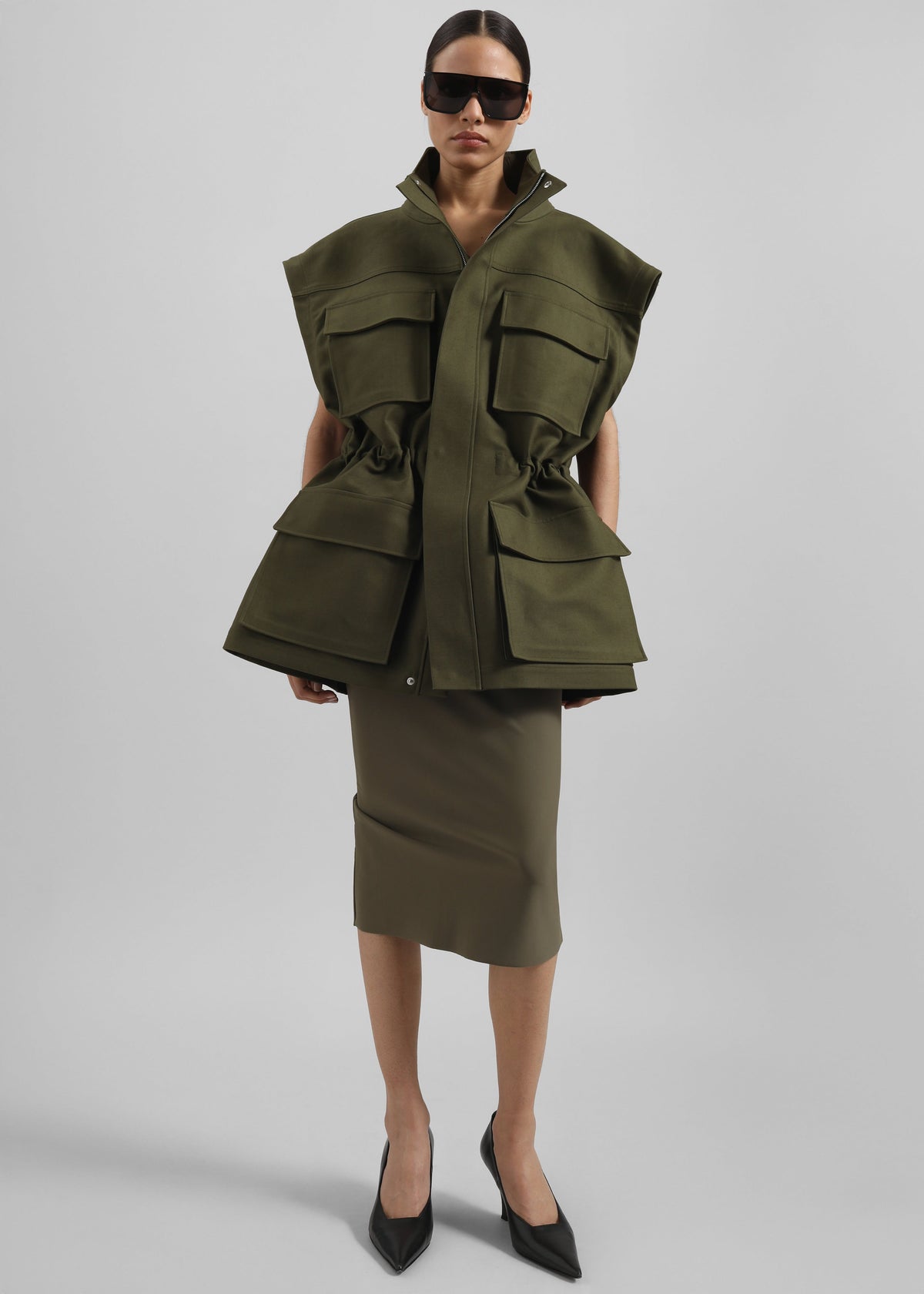 Viera Midi Skirt - Khaki β view 7 of 9