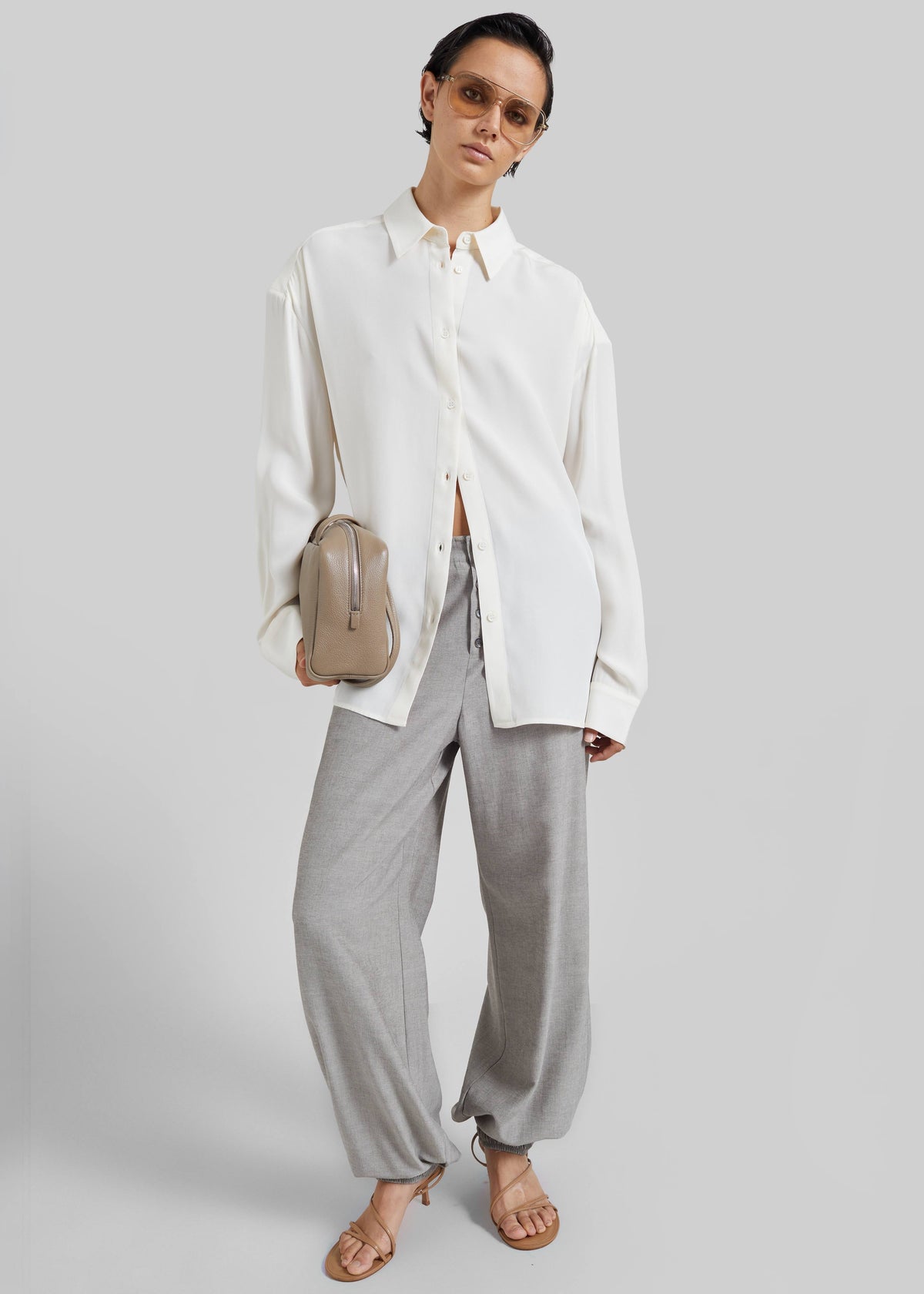 Vimont Balloon Pants - Taupe Melange β view 3 of 8