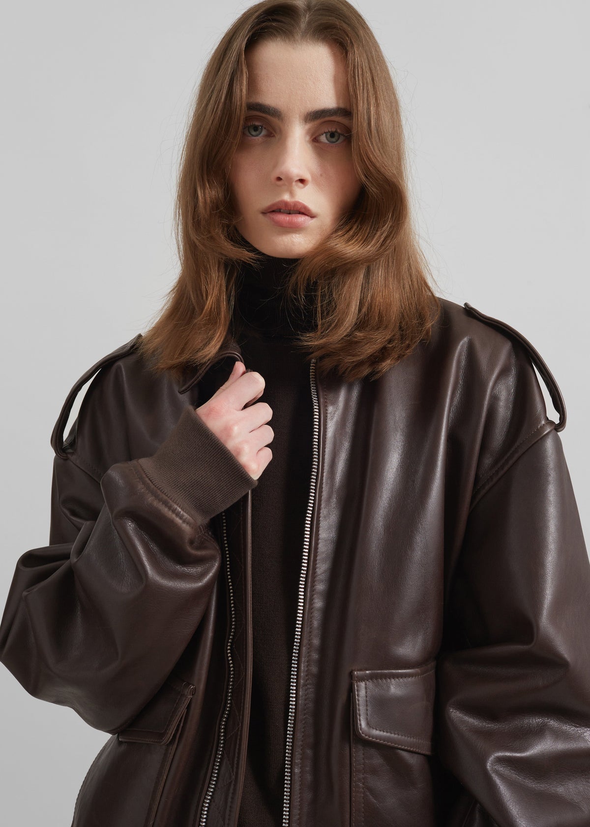 Viper Leather Jacket - Brown β view 5 of 9