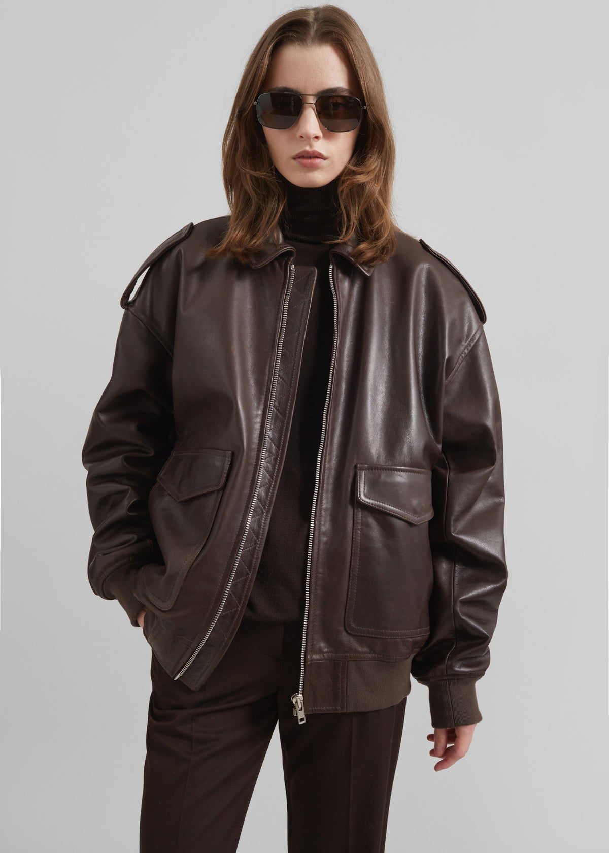 Viper Leather Jacket - Brown β view 4 of 9