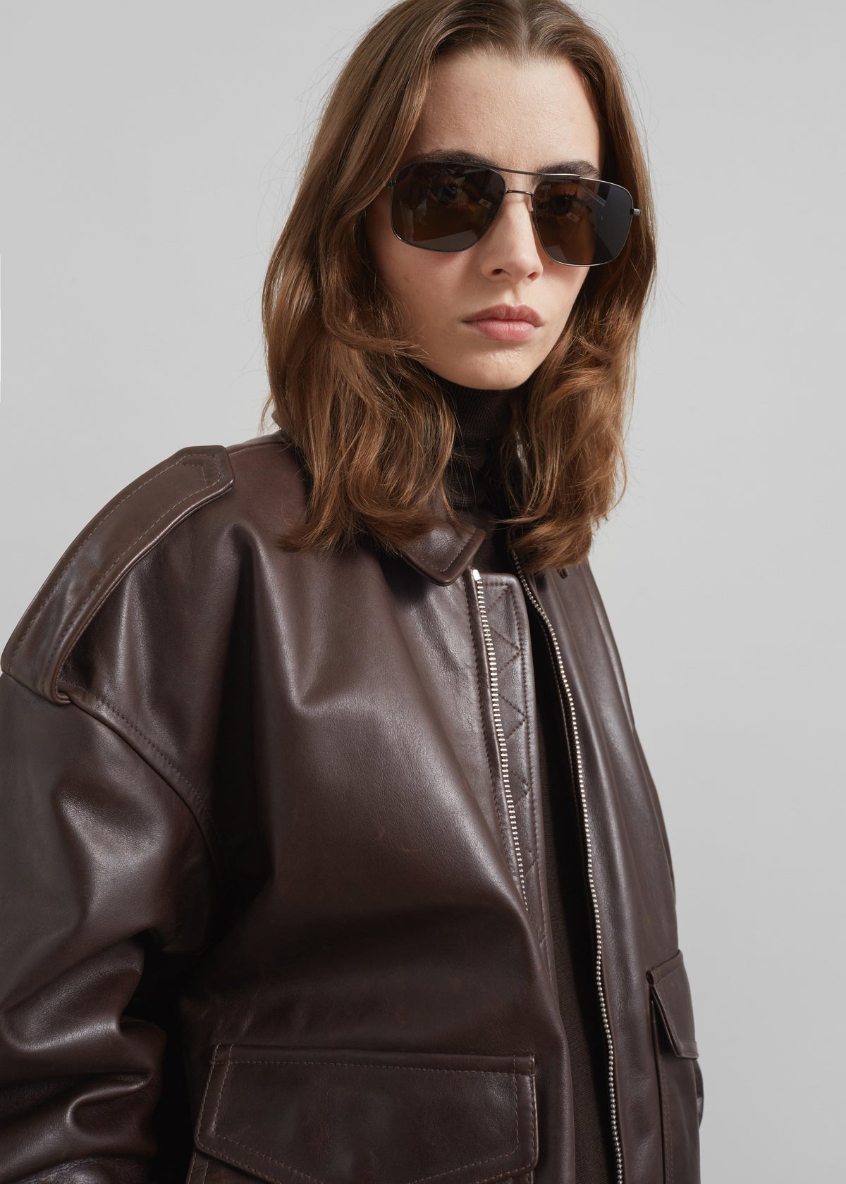 Viper Leather Jacket - Brown β view 6 of 9
