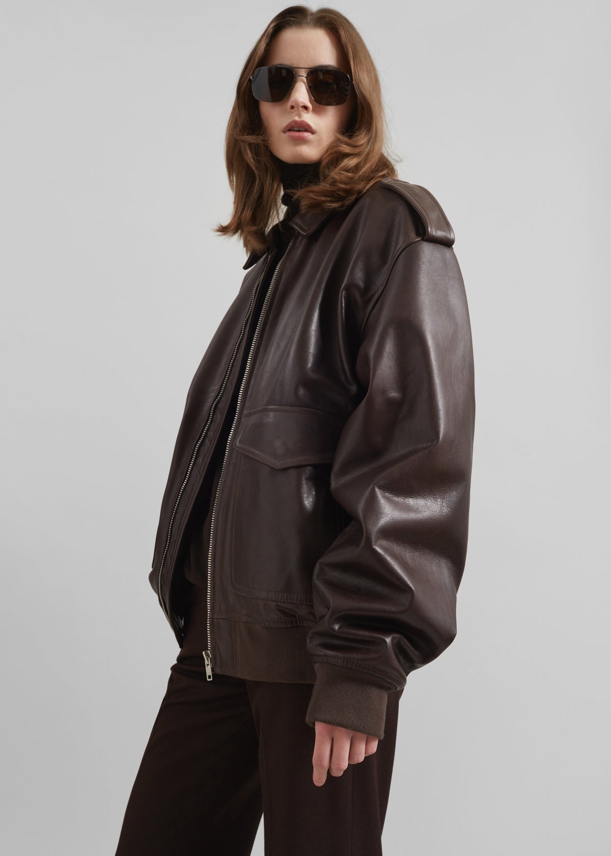 Viper Leather Jacket - Brown β view 1 of 9