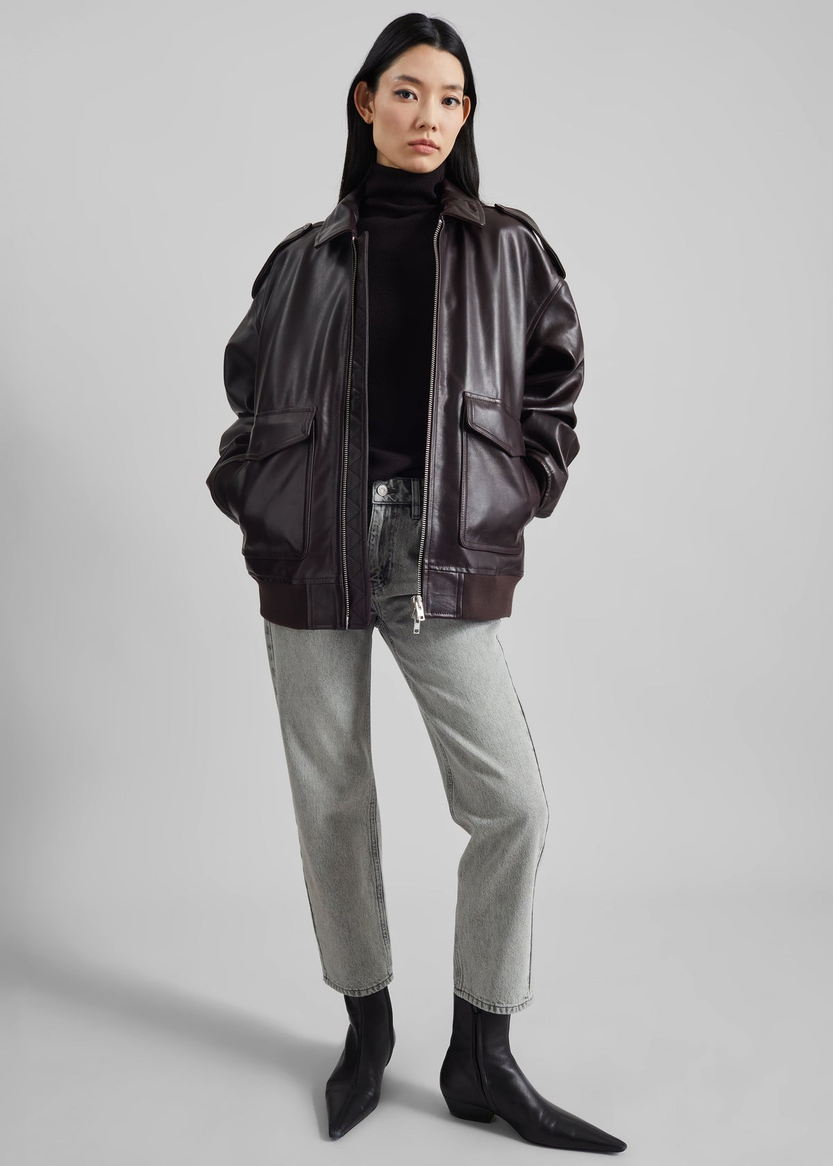 Viper Leather Jacket - Dark Plum β view 7 of 15