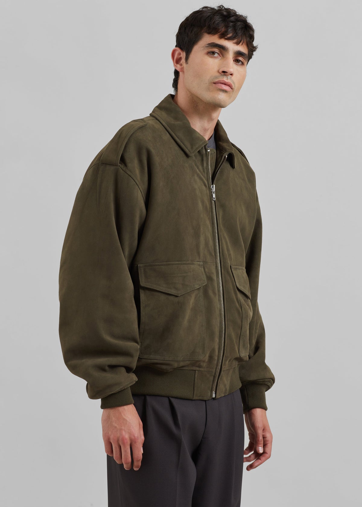 Viper Suede Jacket - Khaki β view 9 of 13