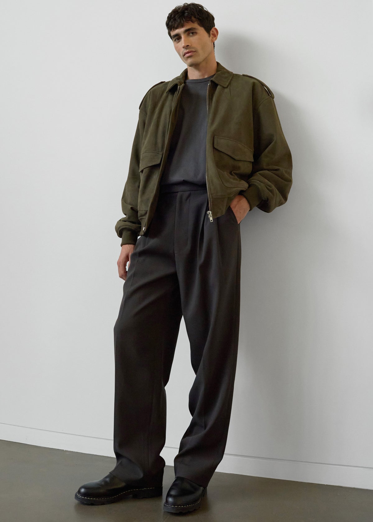 Viper Suede Jacket - Khaki β view 2 of 13