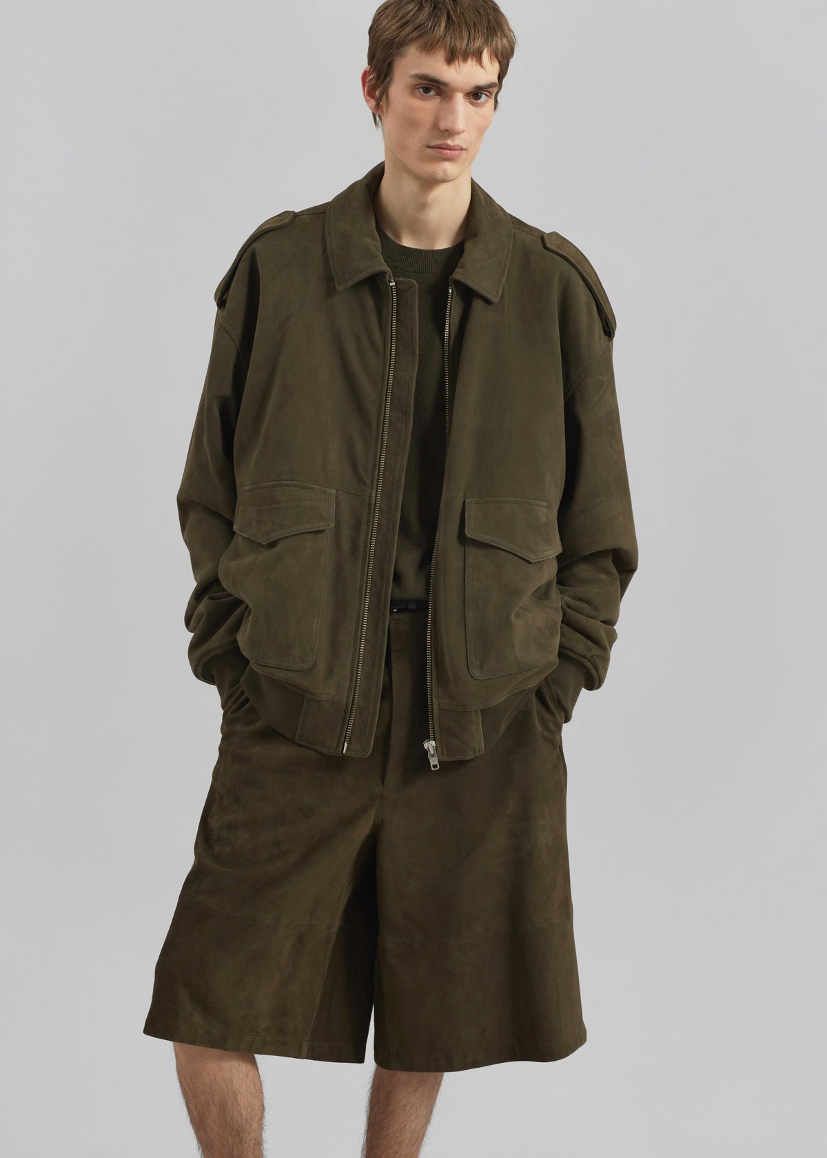 Viper Suede Jacket - Khaki β view 10 of 13