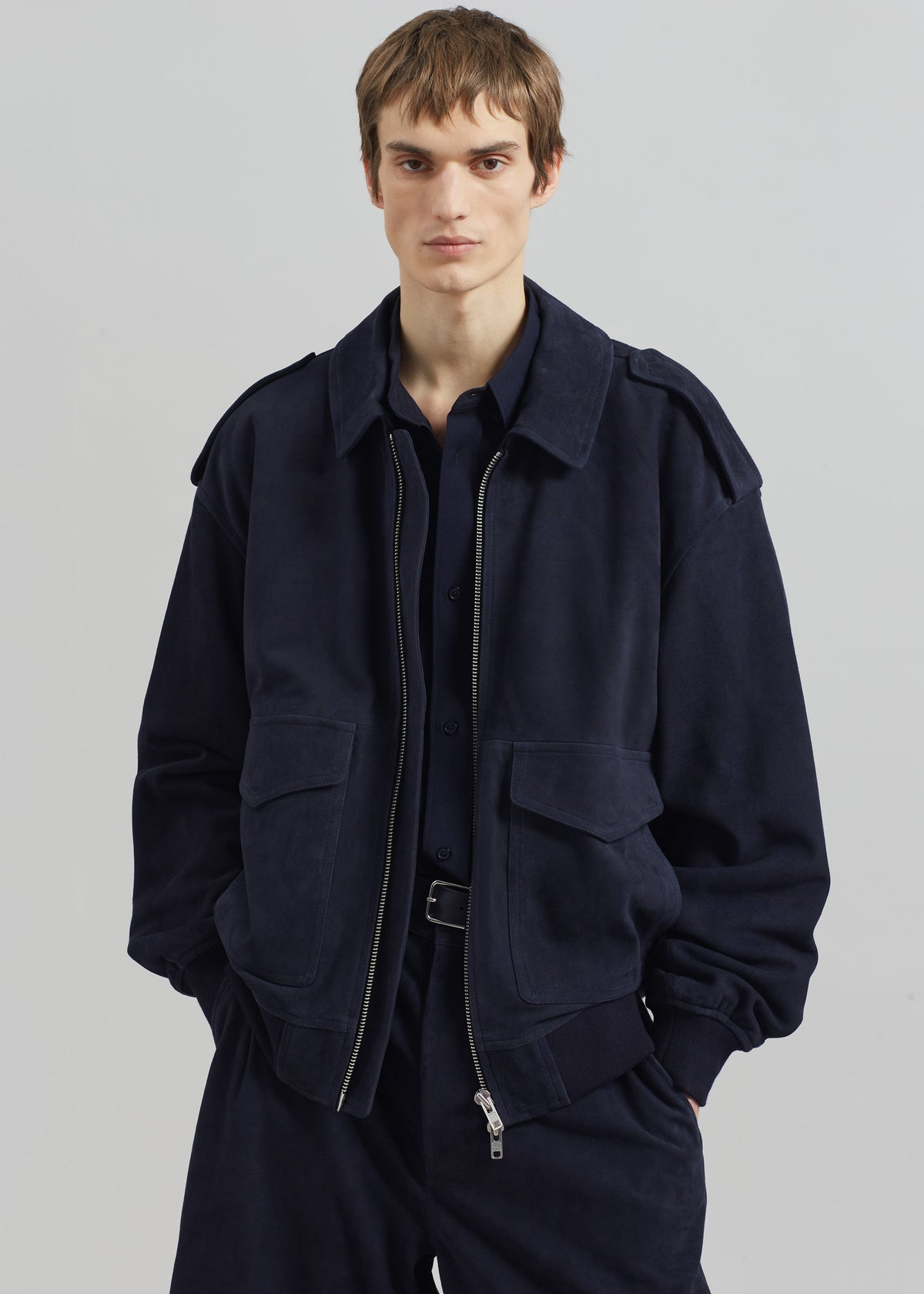 Viper Suede Jacket - Navy β view 1 of 10