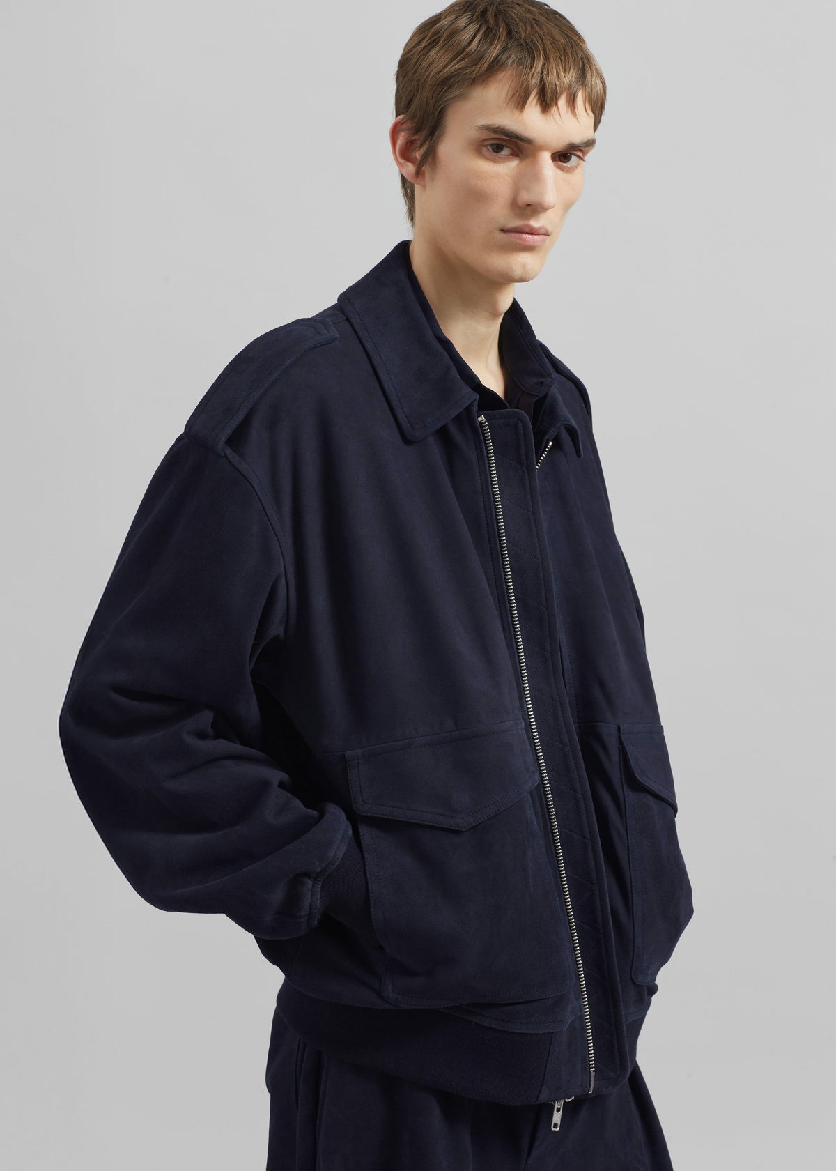 Viper Suede Jacket - Navy β view 2 of 10