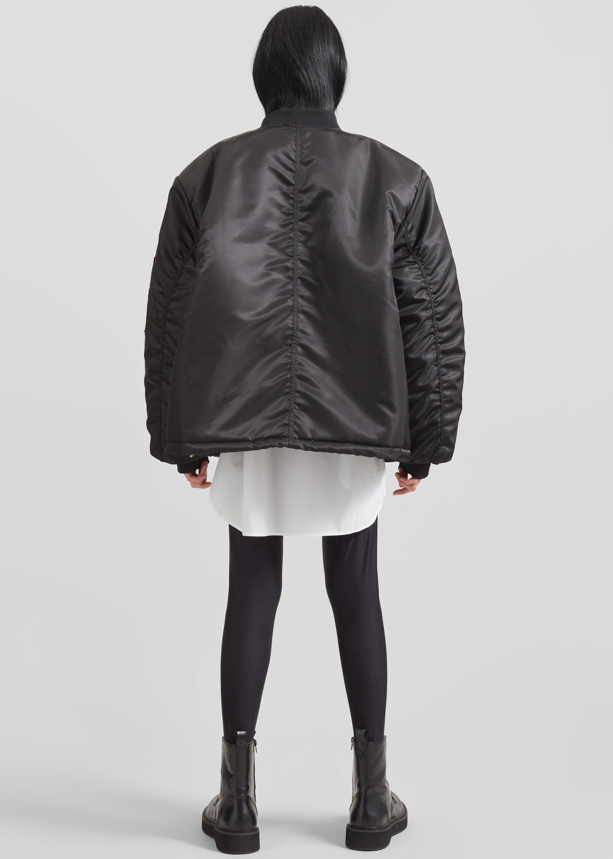 Volme Padded Bomber Jacket - Black β view 6 of 7
