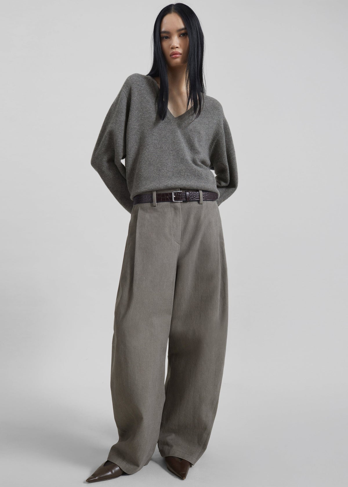 Vora Barrel Leg Pants - Grey β view 6 of 9