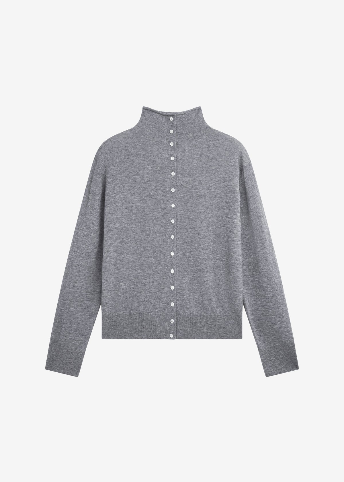 Vradal High Neck Cardigan - Grey β view 8 of 8