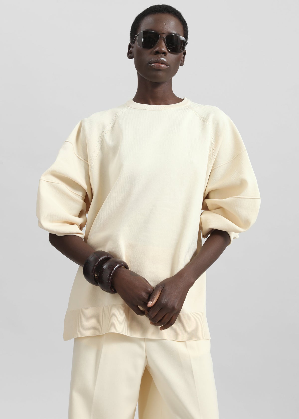 Wesra Knit Sweatshirt - Ecru β view 1 of 10