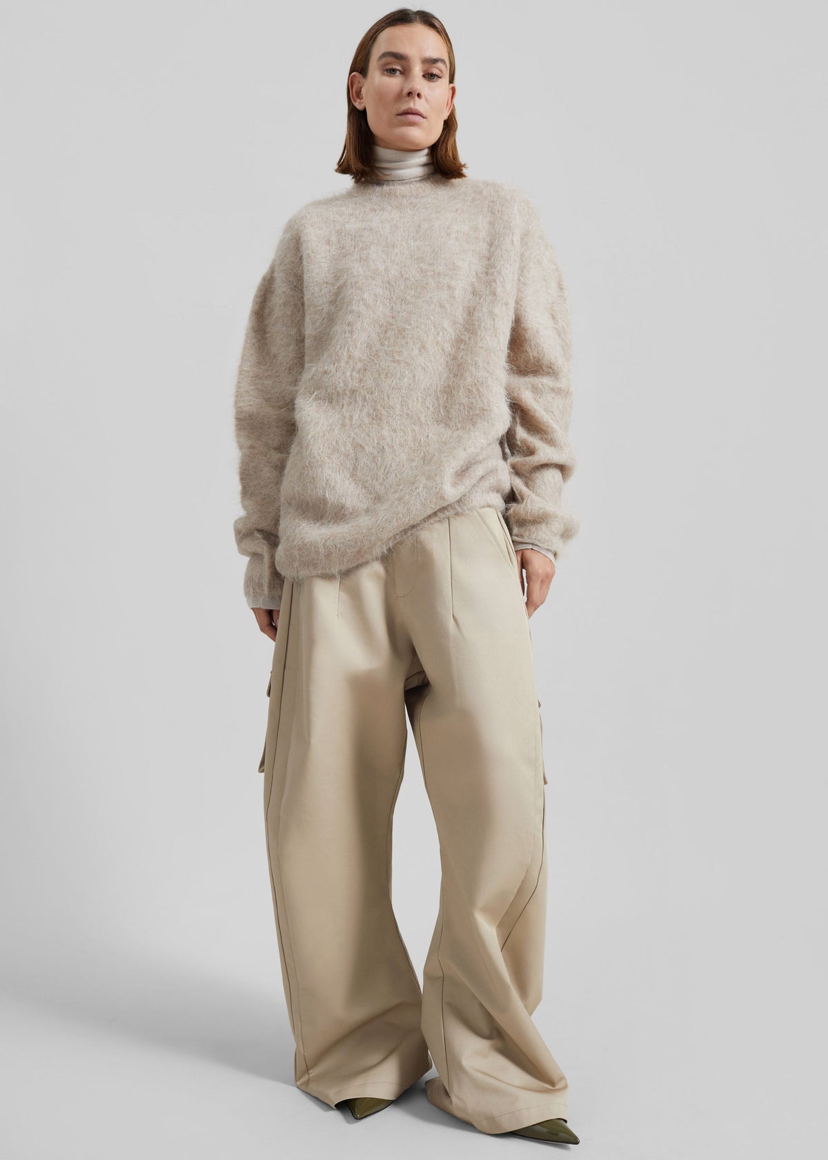 Willy Alpaca Knit Sweater - Beige β view 3 of 9