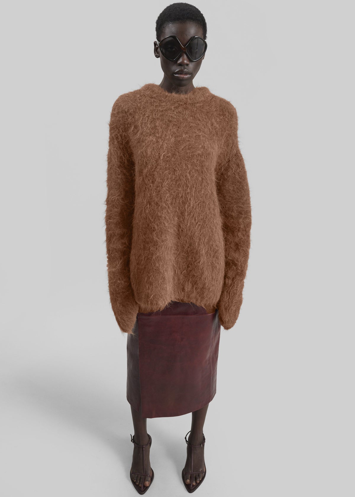 Willy Alpaca Knit Sweater - Dark Taupe β view 2 of 11