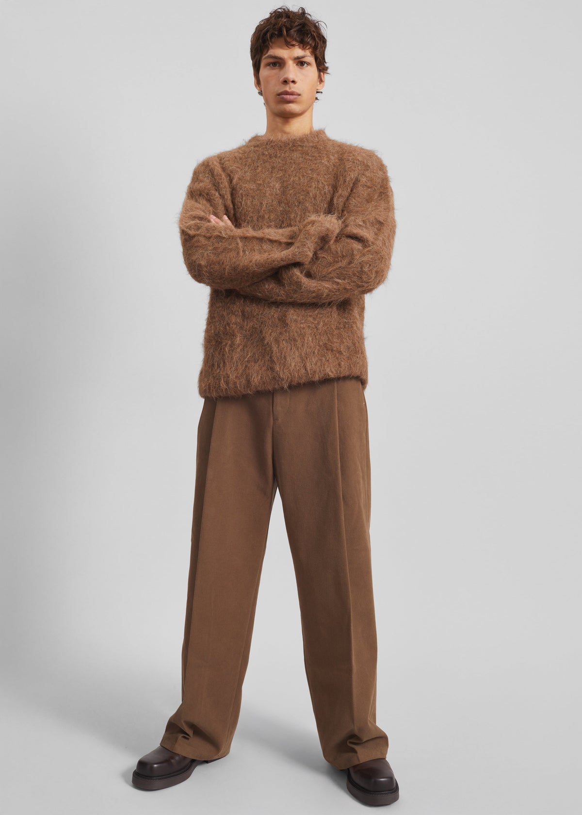 Willy Alpaca Knit Sweater - Dark Taupe β view 7 of 11