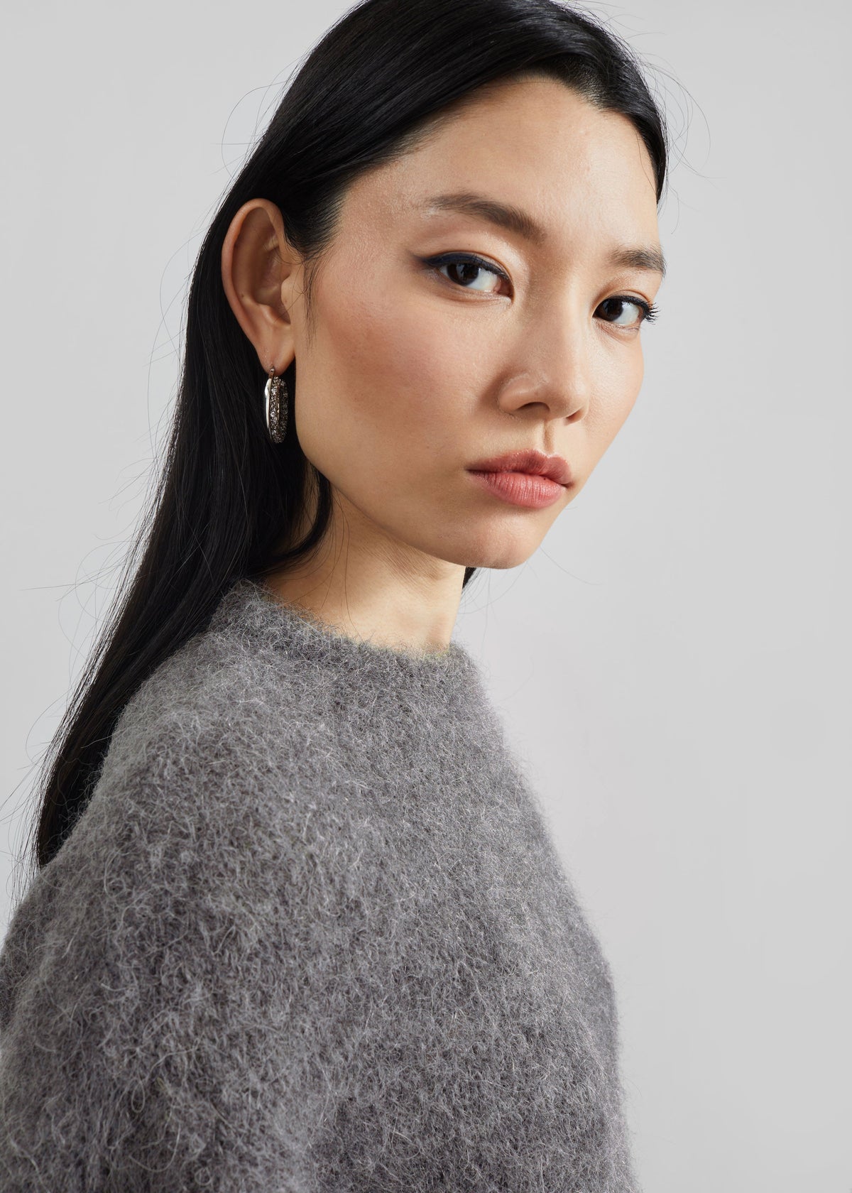 Willy Alpaca Knit Sweater - Grey β view 3 of 10