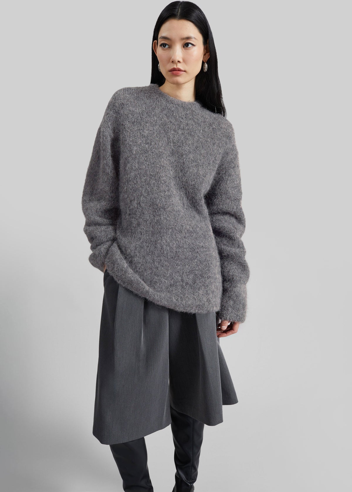 Willy Alpaca Knit Sweater - Grey β view 1 of 10