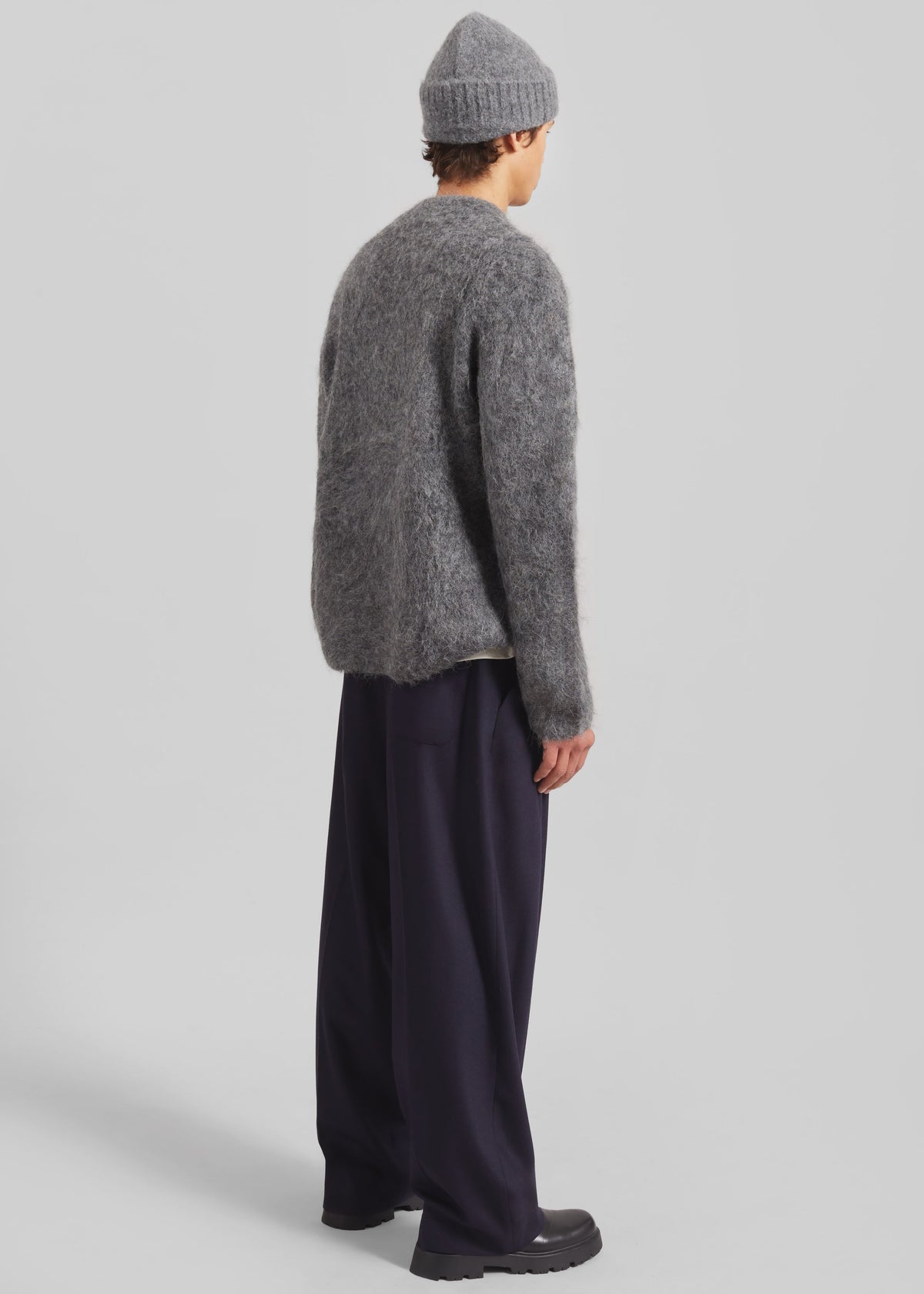 Willy Alpaca Knit Sweater - Grey β view 9 of 10